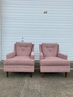 Pair of Reupholstered 1960s Flair Club Chairs by Bernhardt