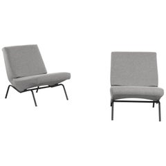 Pair of Reupholstered Armless Chairs CM194 Pierre Paulin for Thonet