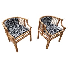 Paire de fauteuils rembourrés du milieu du siècle, en forme de fer à cheval, Italie, années 1950