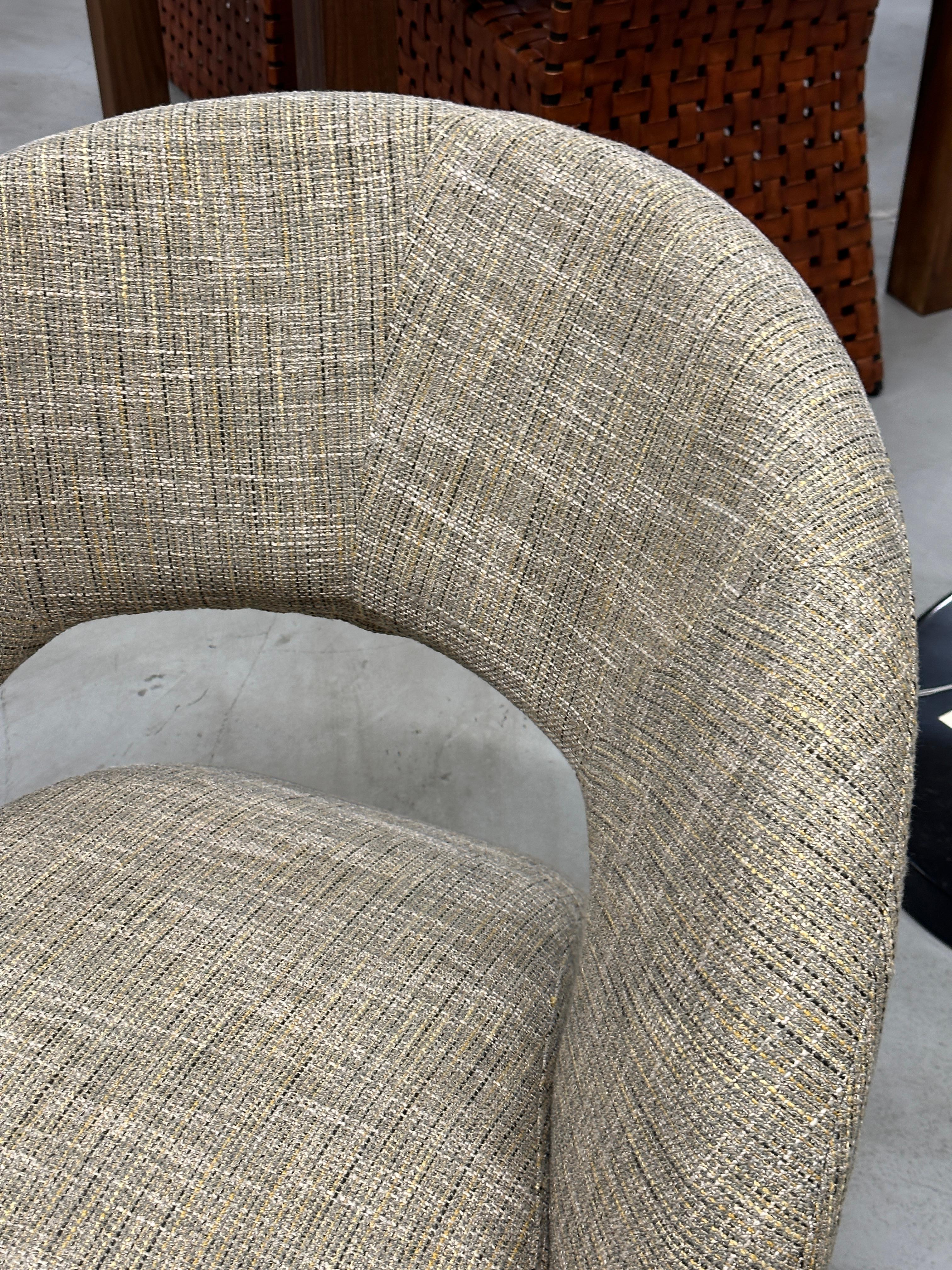 Pair of Reupholstered Post Modern Sculptural Chairs 3