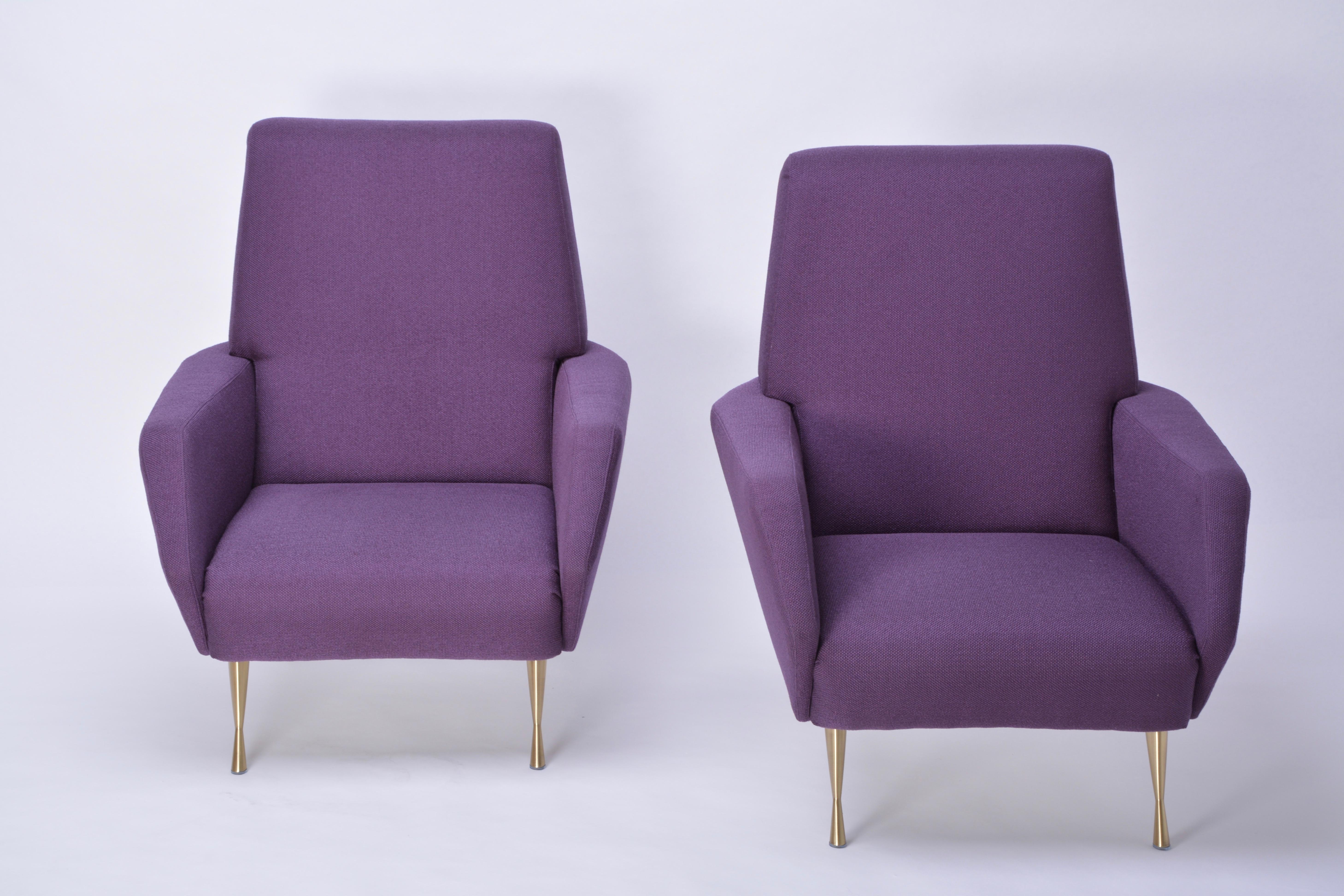 purple mid century modern chair