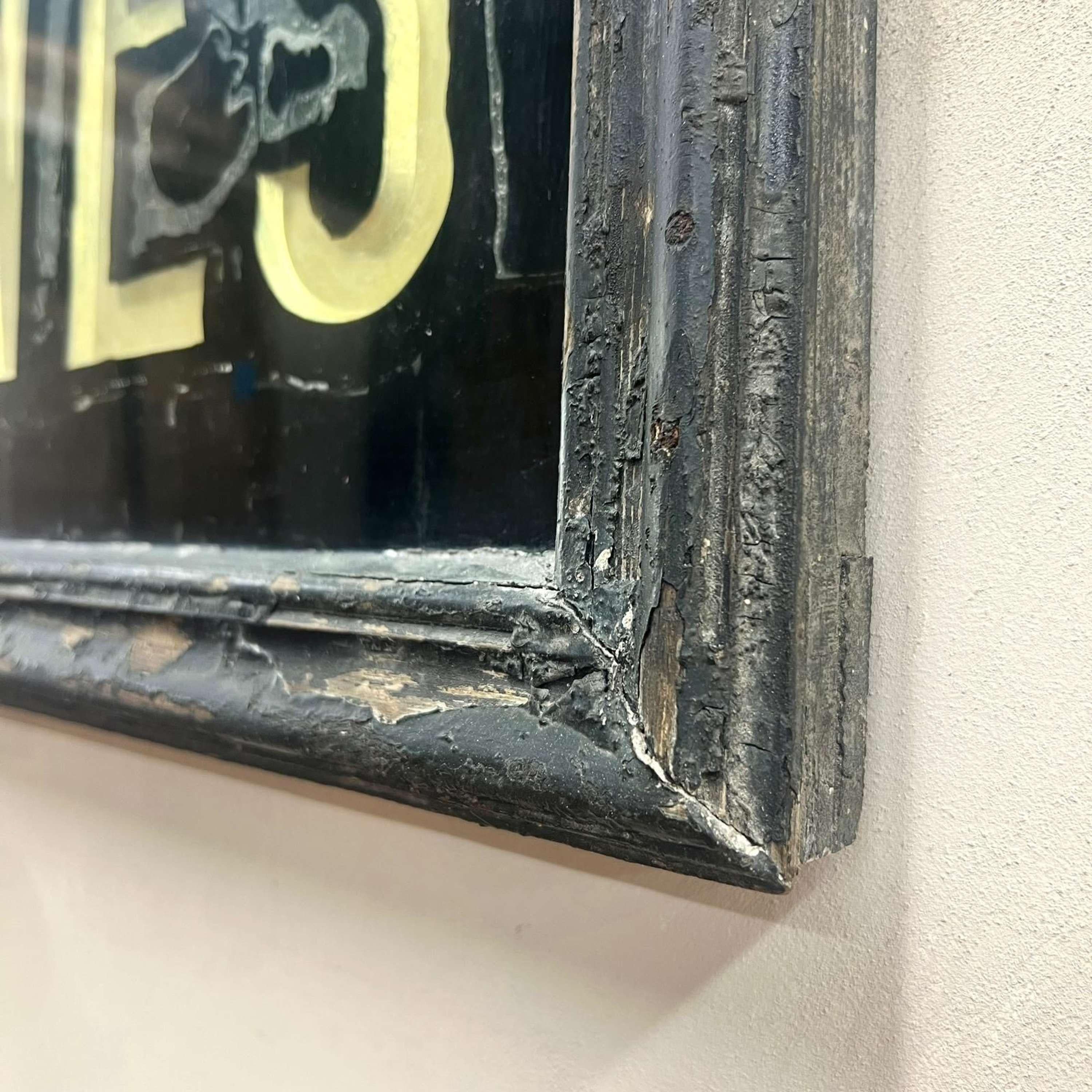 Pareja de Letreros de Tienda Franceses Pintados al Reverso Cerámica en venta 3