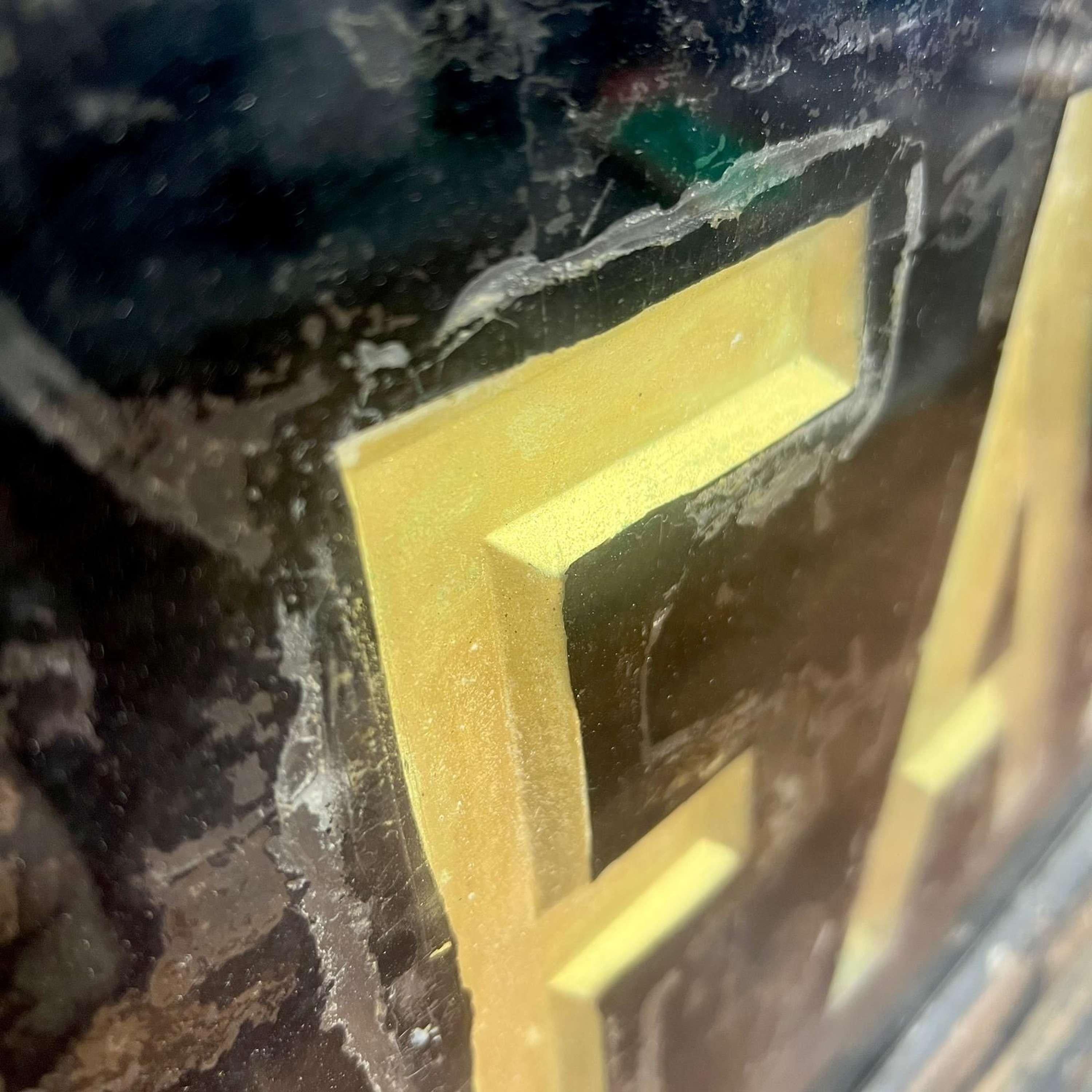 Pareja de Letreros de Tienda Franceses Pintados al Reverso Cerámica en venta 4