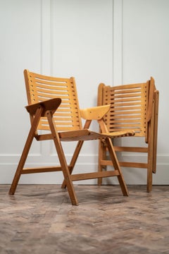 Pair of Rex Folding Lounge Chairs Designed by Niko Kralj for Rex in 1952