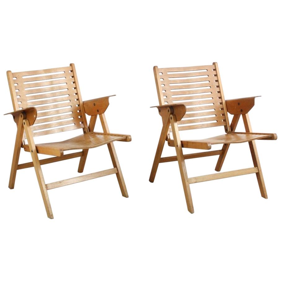 Pair of Rex Lounge Chairs Designed by Niko Kralj, 1952 For Sale