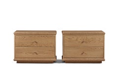 Pair of Rey Bedside Tables, in Summer Aged Oak, by August Abode