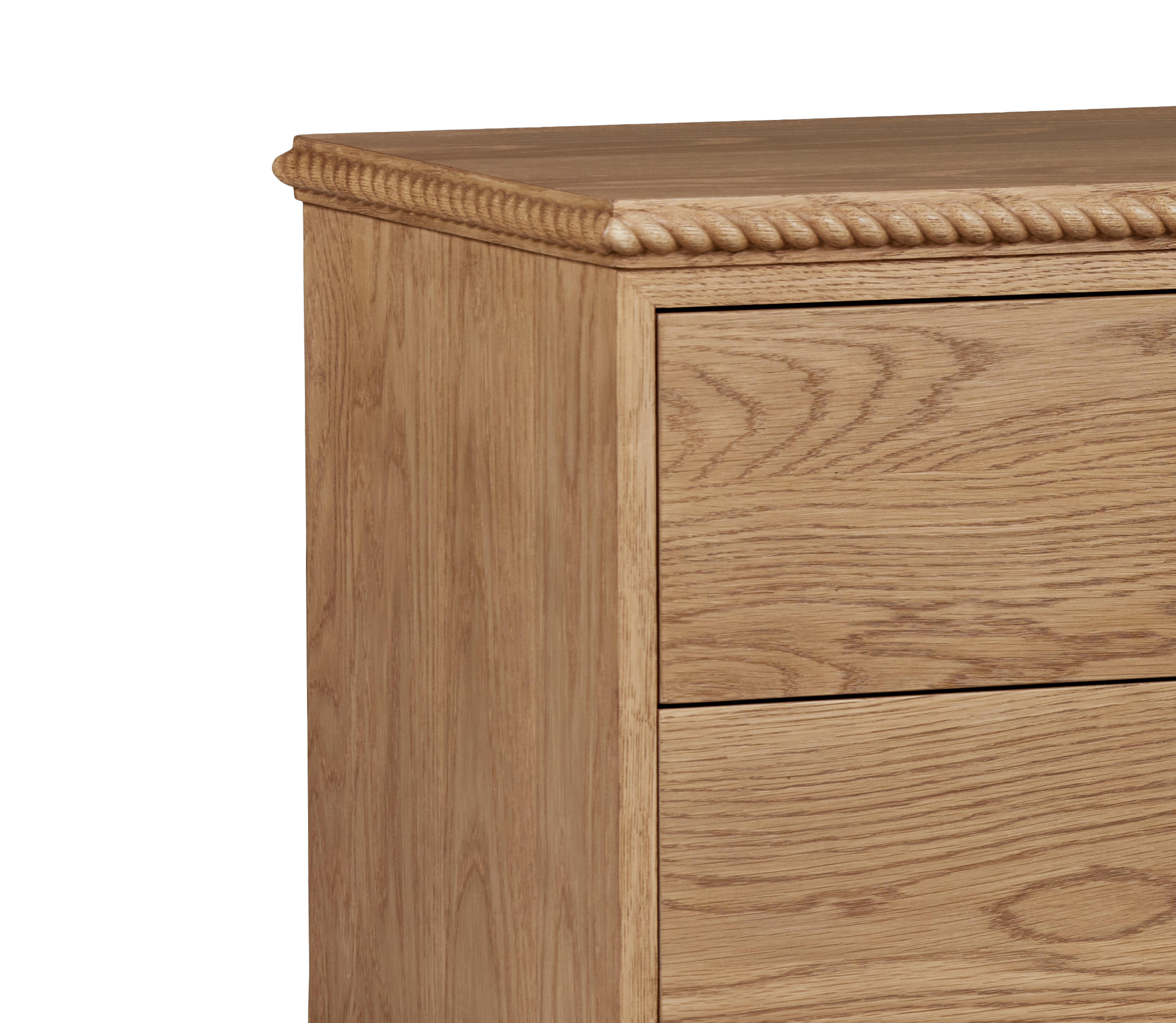 Pair of Rey Bedside Tables, in Summer Aged Oak, by August Abode In New Condition For Sale In Beverly Hills, CA
