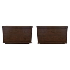 Pair of Rey Bedside Tables, Wide, in Canyon Oak, by August Abode