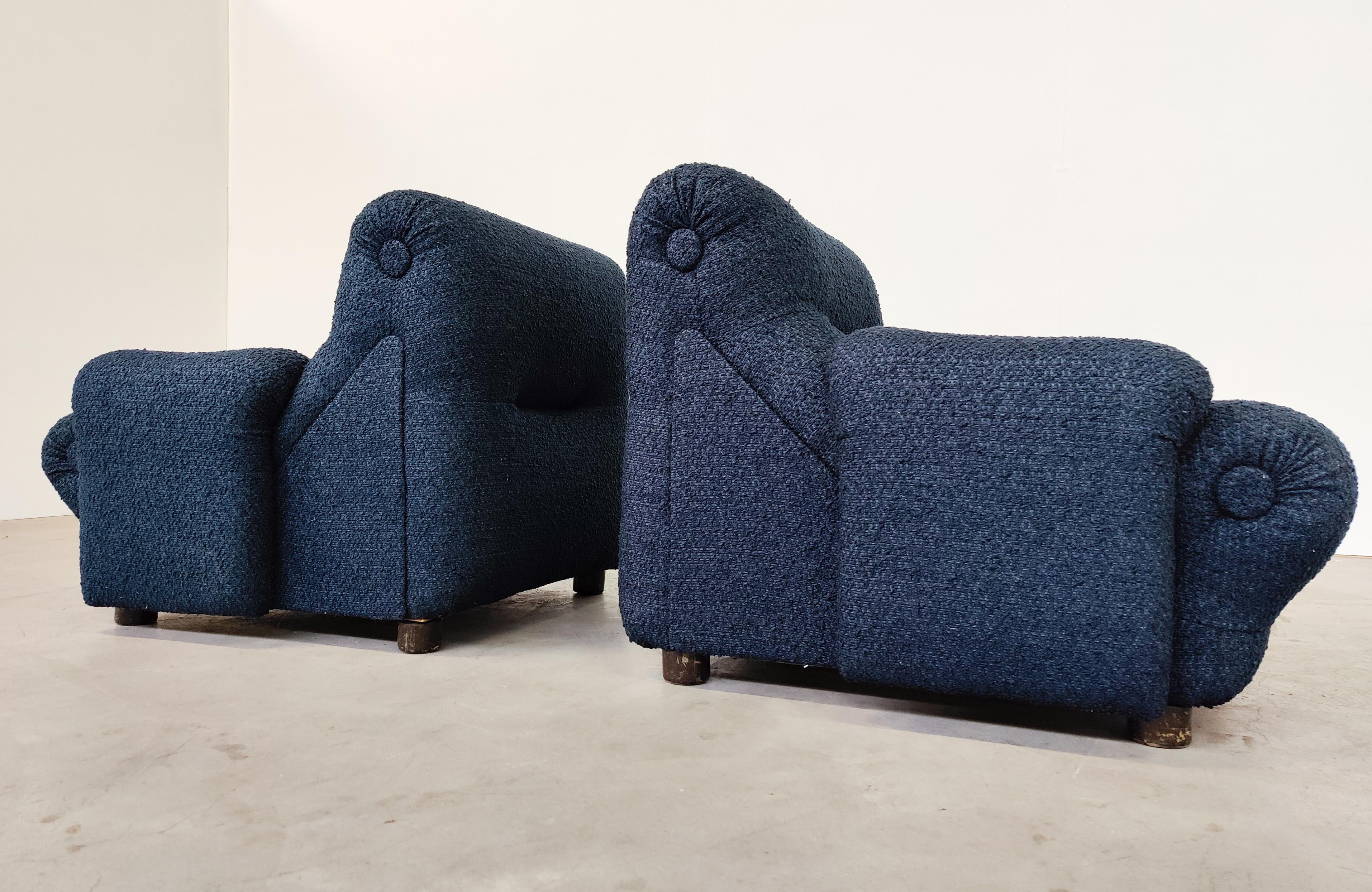Pair of Rezia Lounge Chairs by Emilio Guarnacci and Felix Padovano for 1P, 1960s In Good Condition For Sale In Brussels, BE