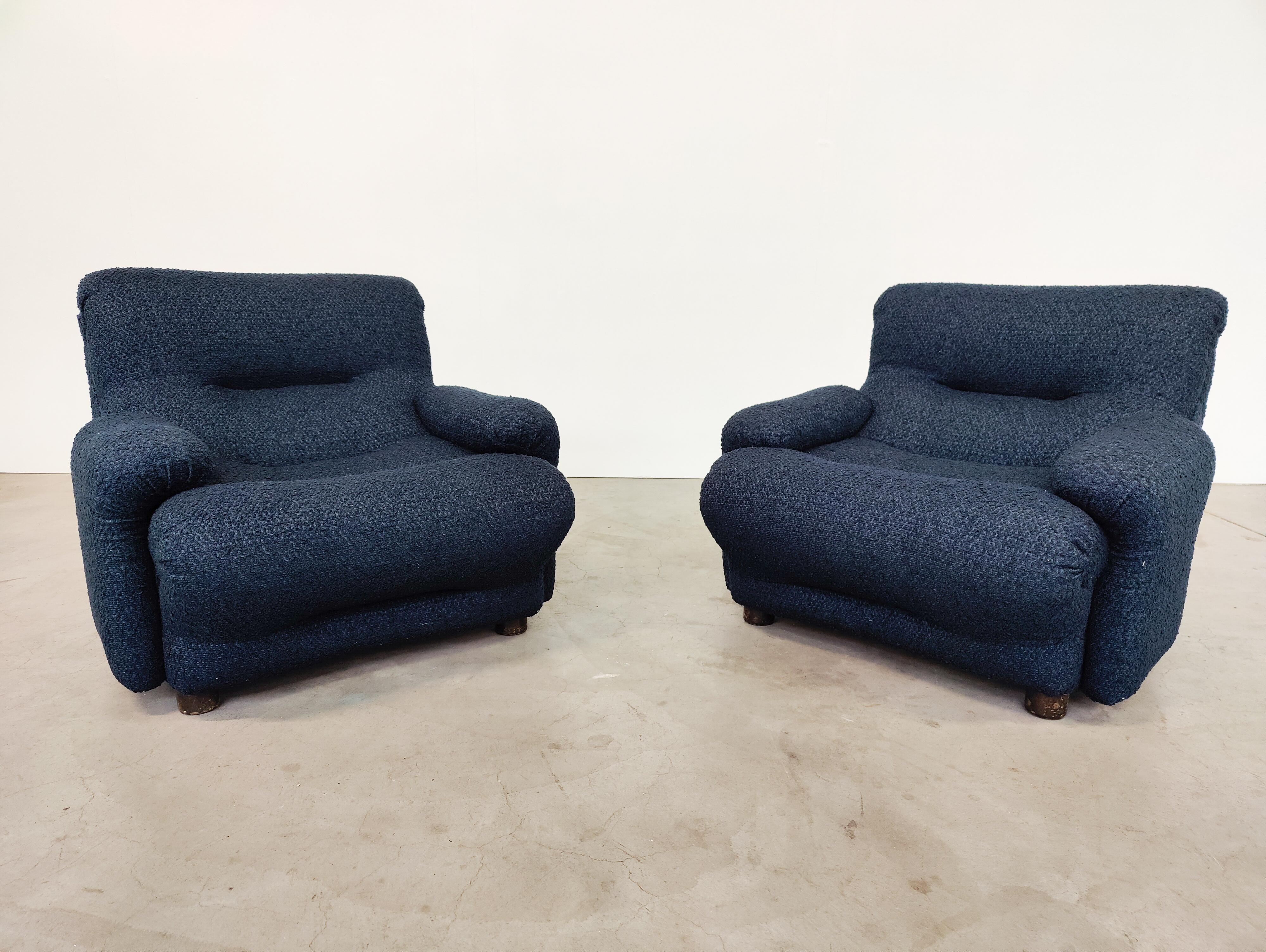 Mid-20th Century Pair of Rezia Lounge Chairs by Emilio Guarnacci and Felix Padovano for 1P, 1960s For Sale