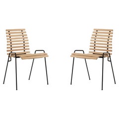 Paar RFH Terrace-Stühle RD4 – Teakholz und schwarzer Stahl – von Robin Day für &Tradition Paar RFH Terrace-Stühle RD4 – Teakholz und schwarzer Stahl – von Robin Day für &Tradition