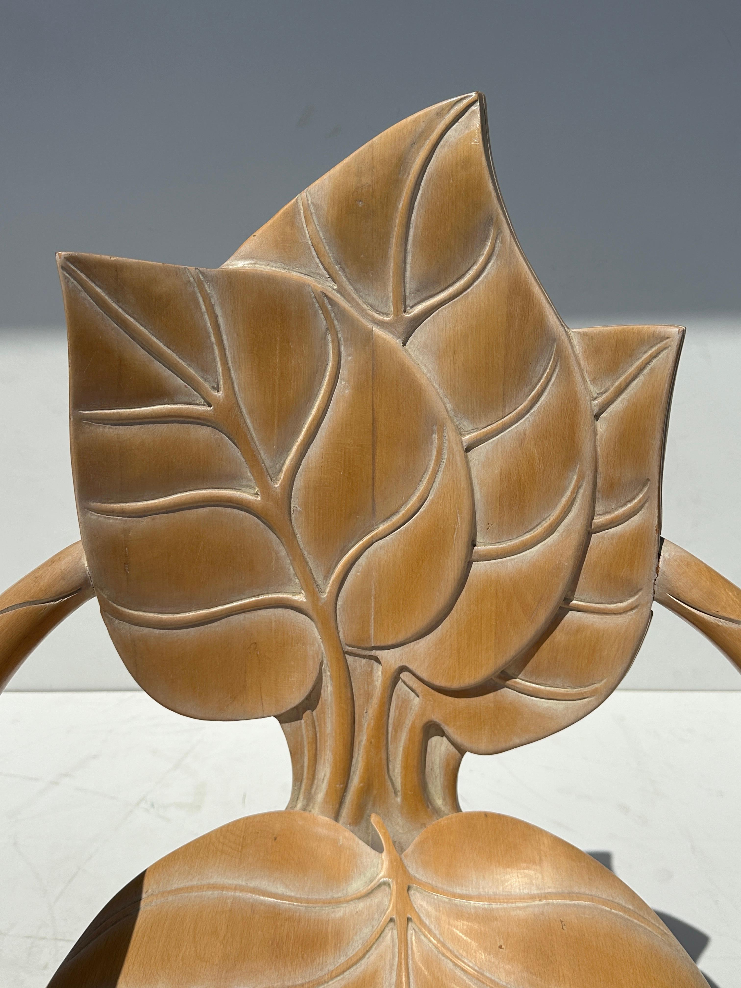 Pair of Rhubarb Leaf Grotto Style Armchairs 4