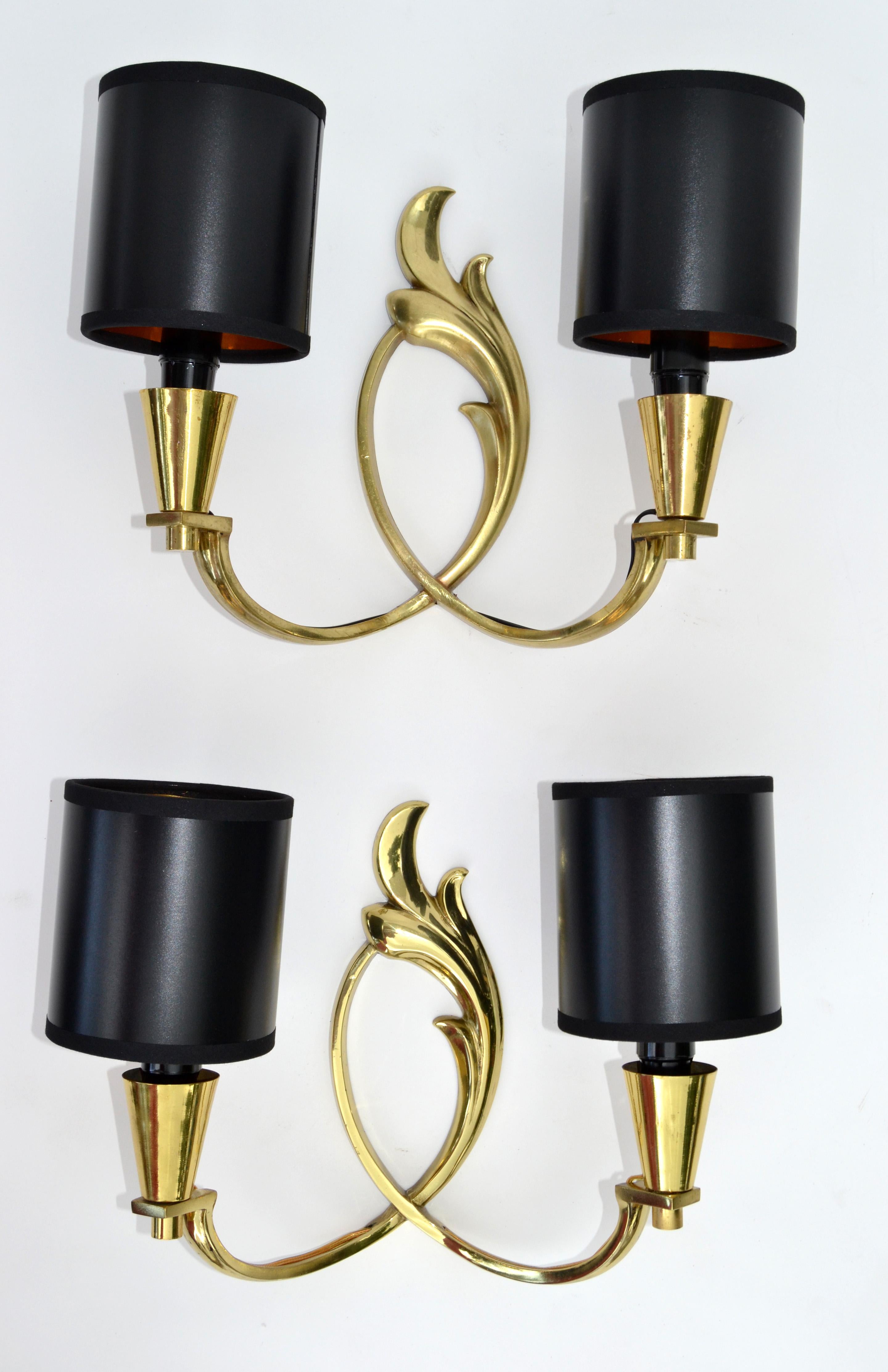 Pair of Riccardo Scarpa Bronze Sconces For Sale 1