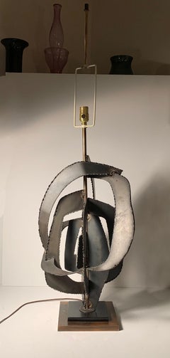 Pair of Richard Barr Brutalist Lamps for Laurel