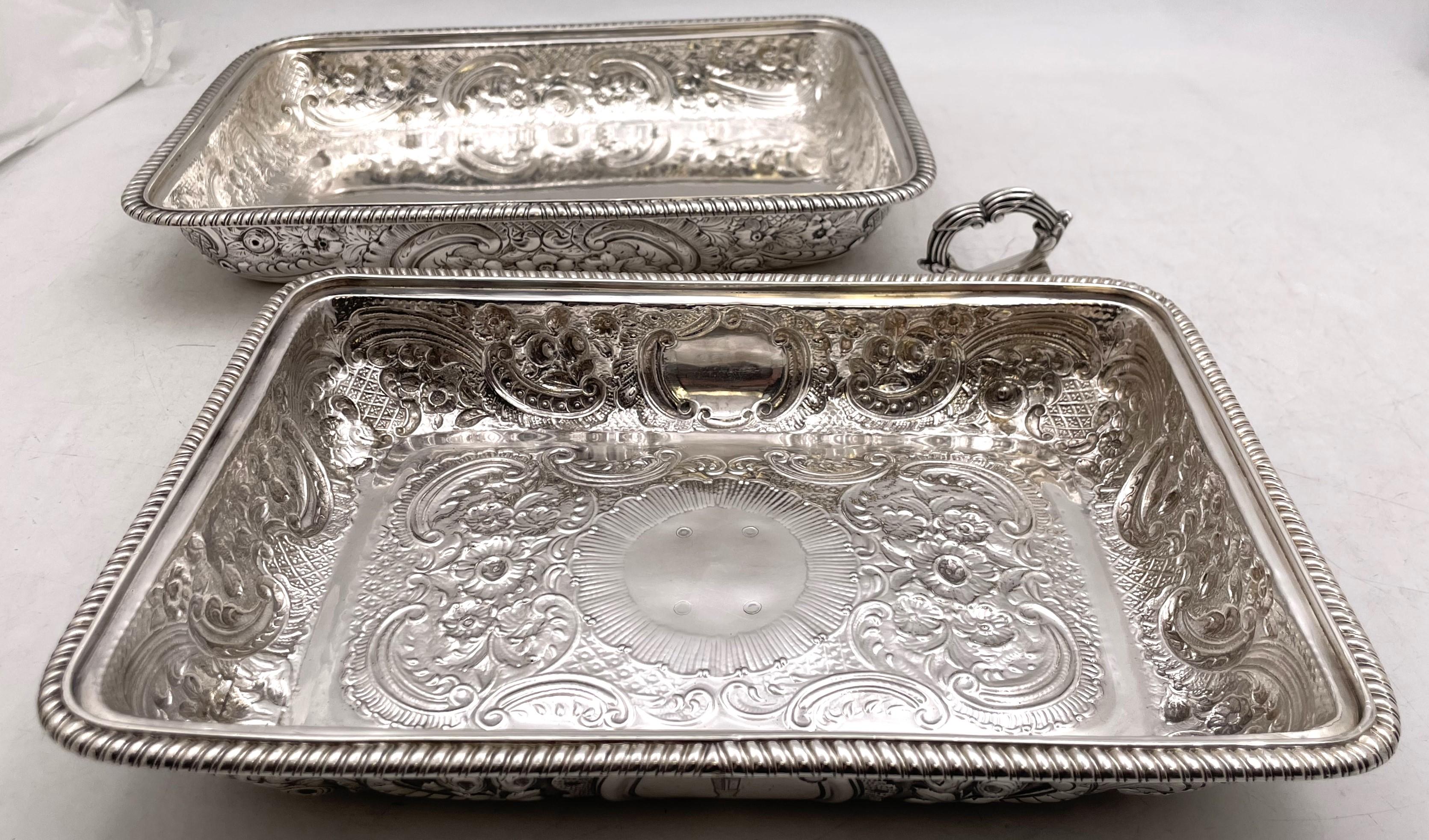 Ein Paar Richard Cooke English Sterling Silver 1807 Georgian Covered Dishes im Angebot 3