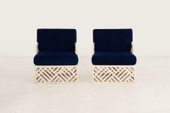 Paire de chaises longues en aluminium I.L.A. Richard, 1950