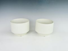 Pair of Richard Lindh for Arabia of Finland Bisque White Planter Pots