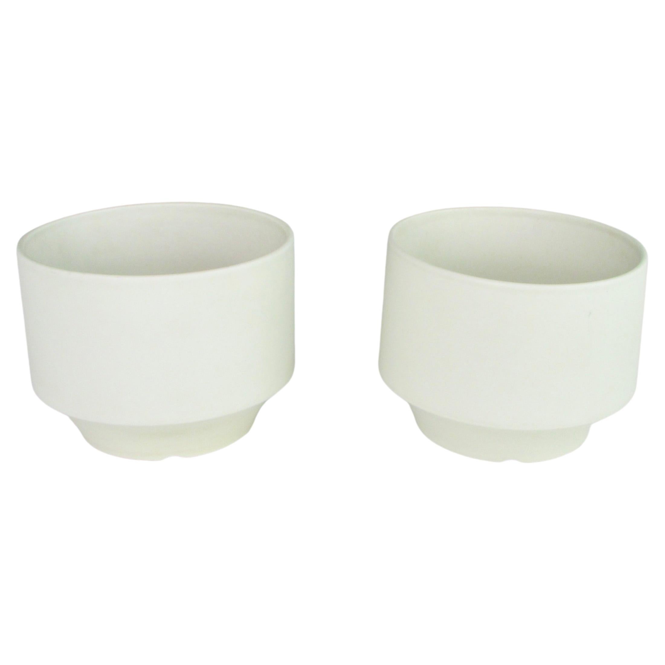Pair of Richard Lindh for Arabia of Finland Bisque White Planter Pots