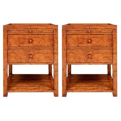 Pair of Richard Mulligan Sussex End Tables with Pull Out Trays