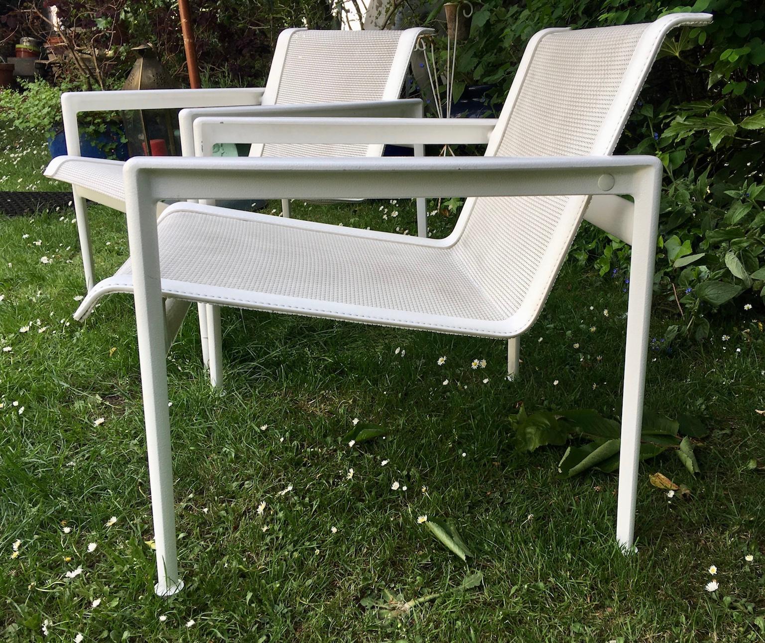 Pair of Richard Schultz 1966 Series Lounge Chair with Arms for B & B Italia 1