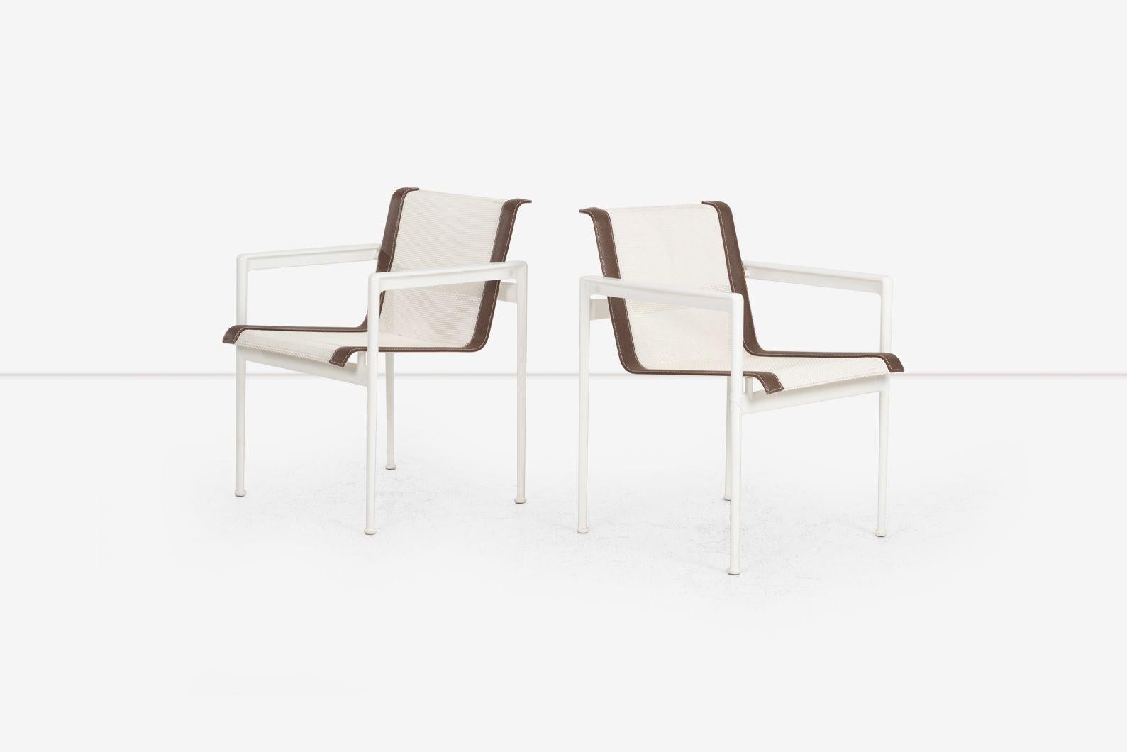 Appliqué Pair of Richard Schultz for Knoll Pull-Up Chairs — 1960s For Sale