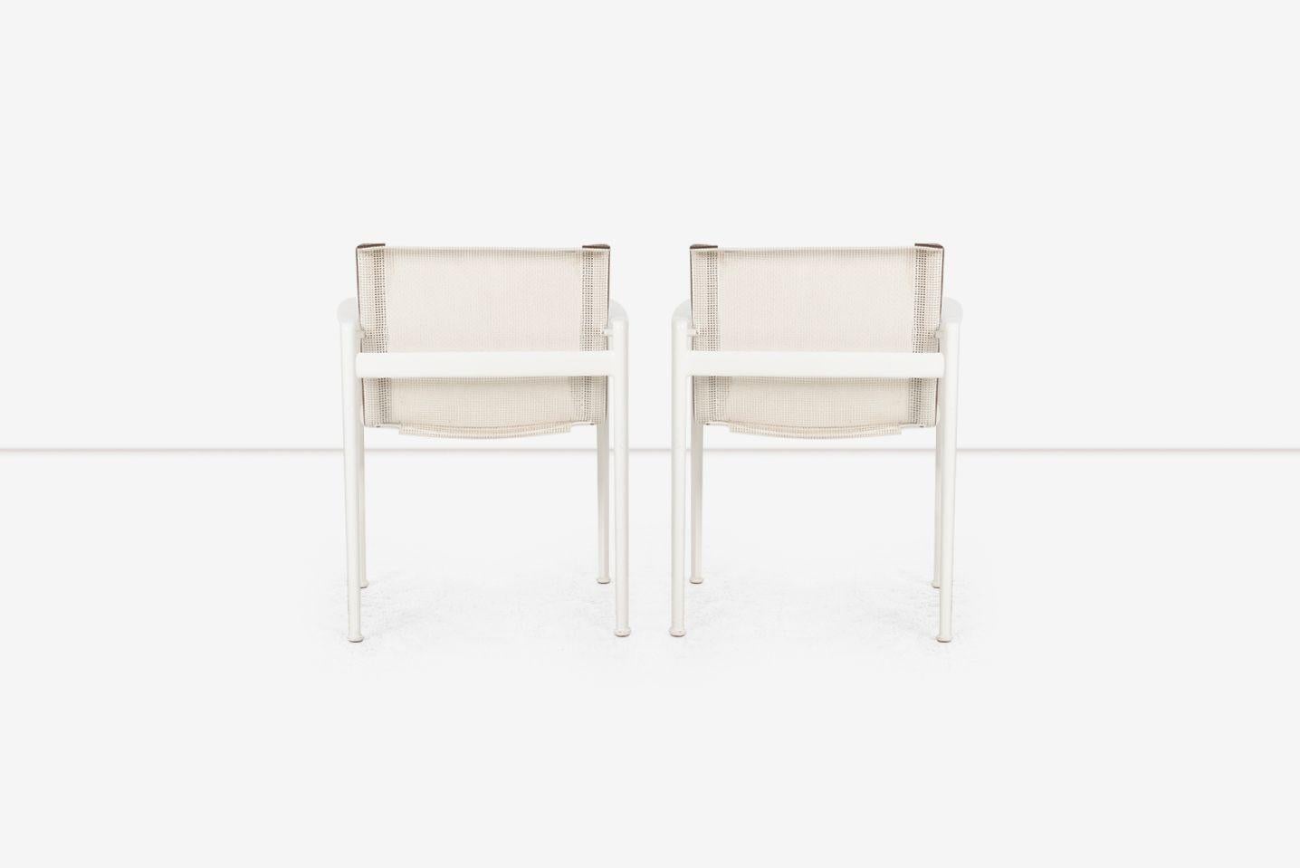Aluminum Pair of Richard Schultz for Knoll Pull-Up Chairs — 1960s For Sale