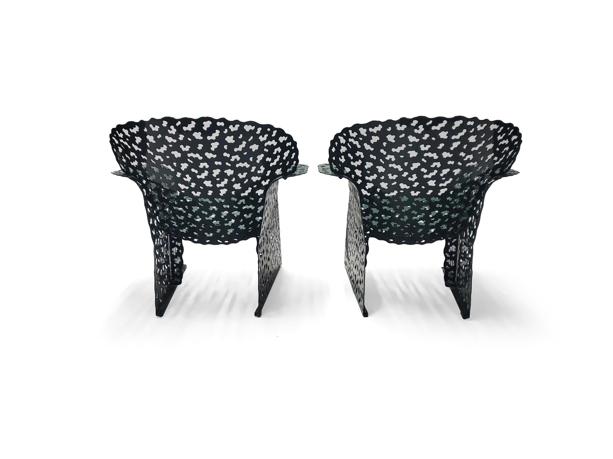 20th Century Pair of Richard Schultz for Knoll Topiary Collection Lounge Chairs 1997
