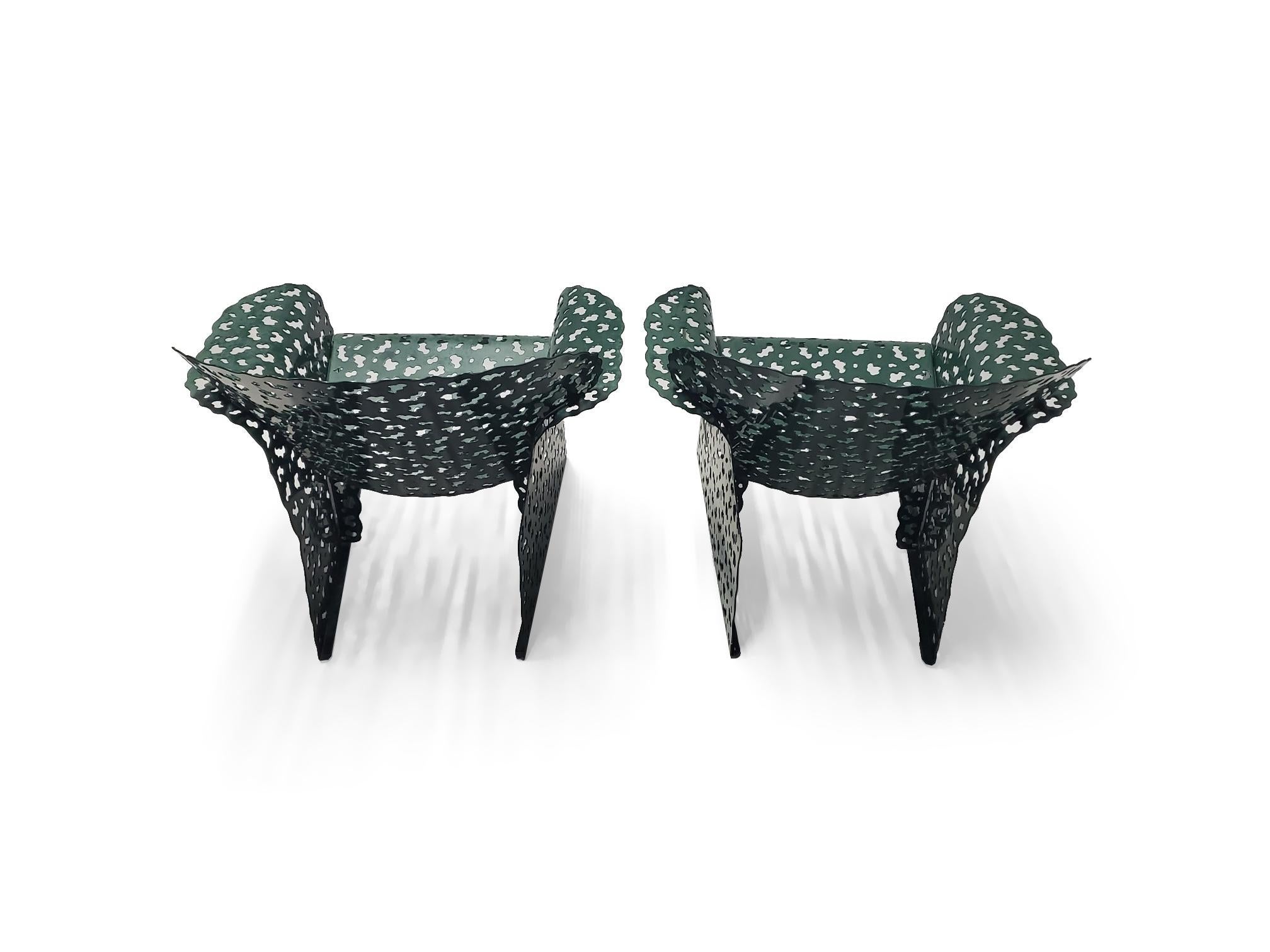 Aluminum Pair of Richard Schultz for Knoll Topiary Collection Lounge Chairs 1997