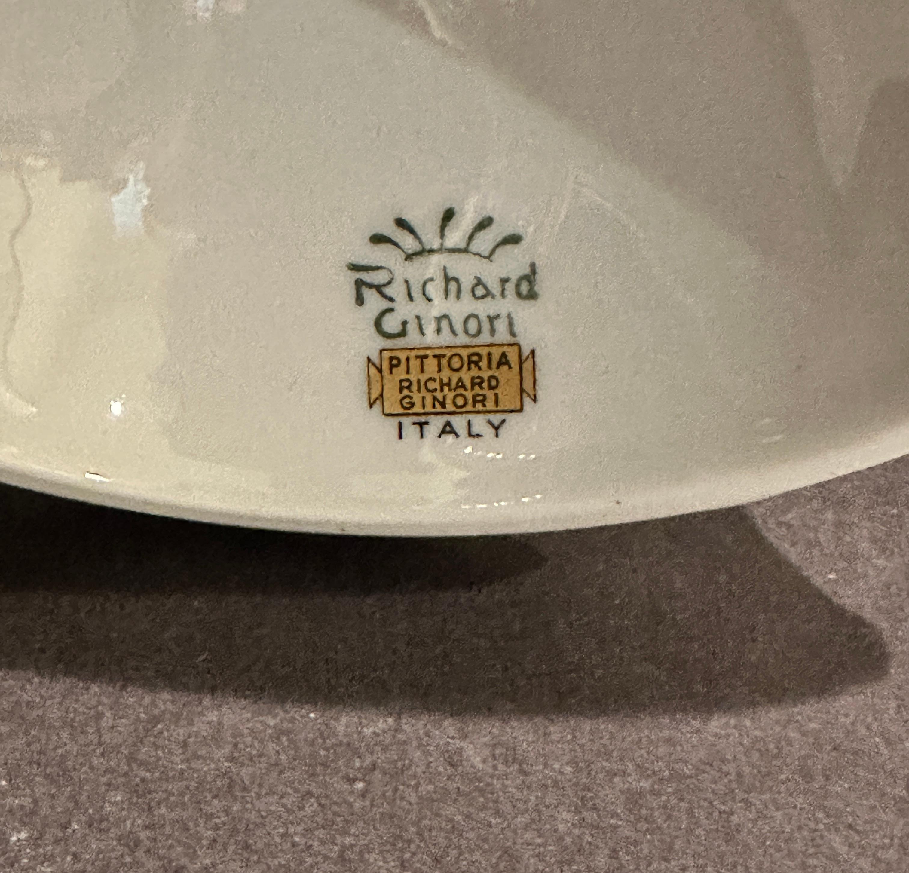 Pareja De Jarras De Porcelana Pintadas Ginori Ricas en venta 2