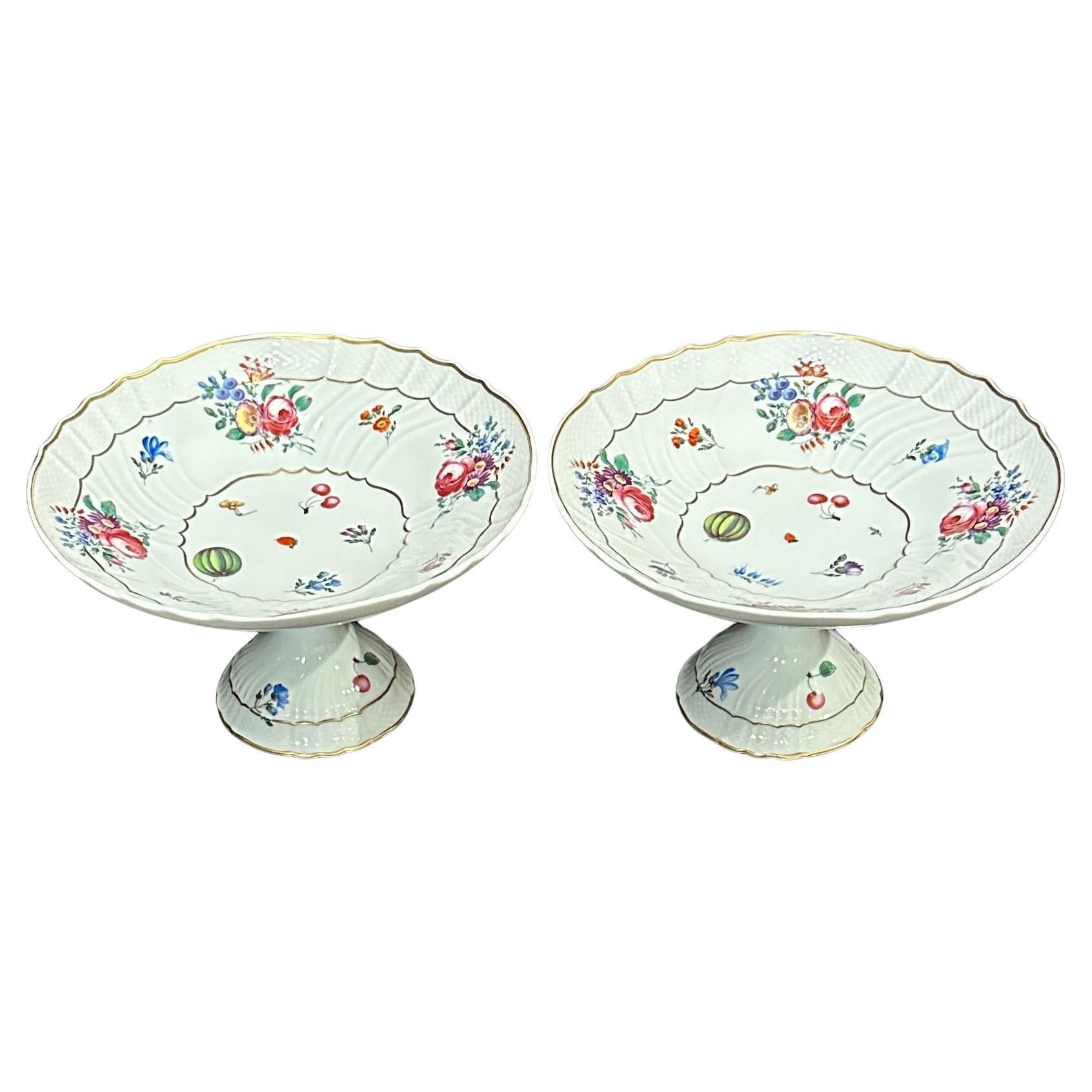 Pareja De Jarras De Porcelana Pintadas Ginori Ricas en venta