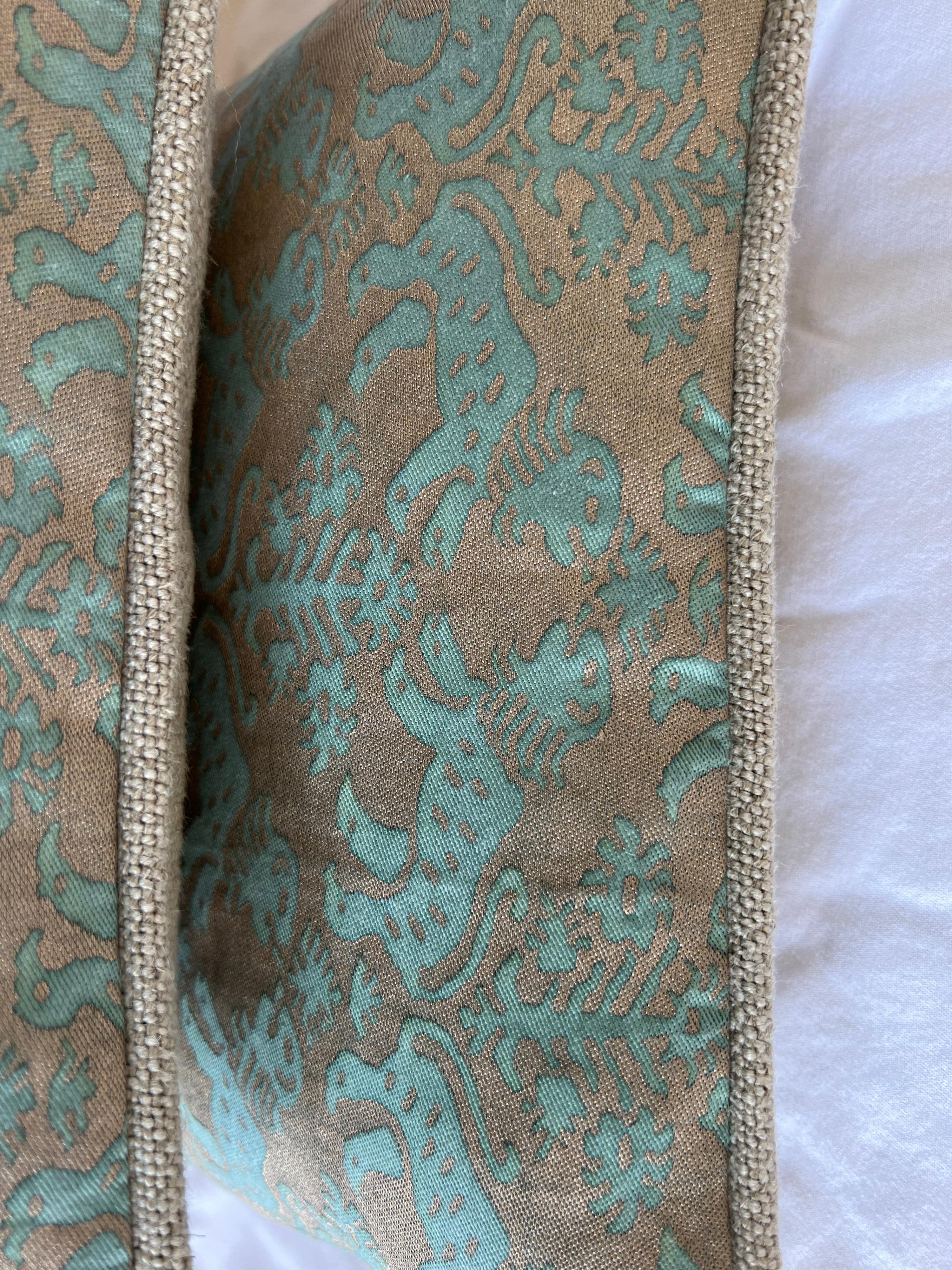 Baroque Pair of Richeleau Patterned Fortuny Pillows