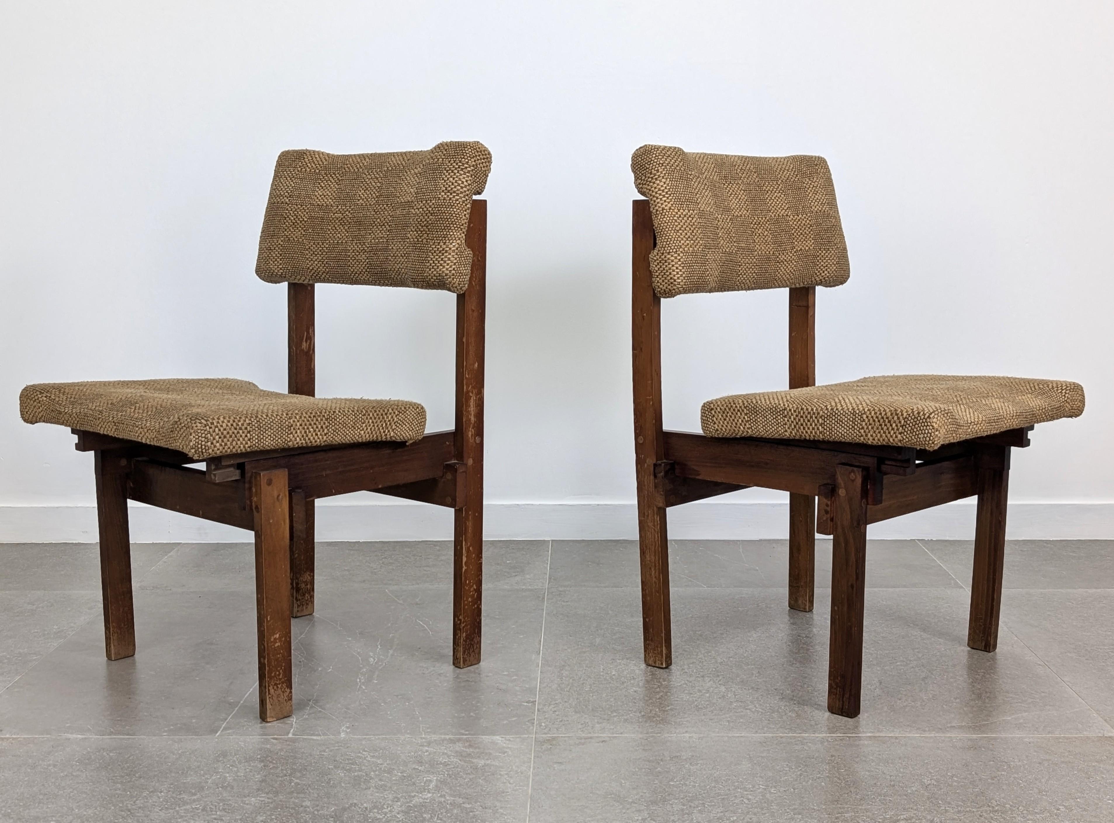Coppia di sedie in stile Rietveld con seduta e schienale regolabili, anni '50 in vendita 8