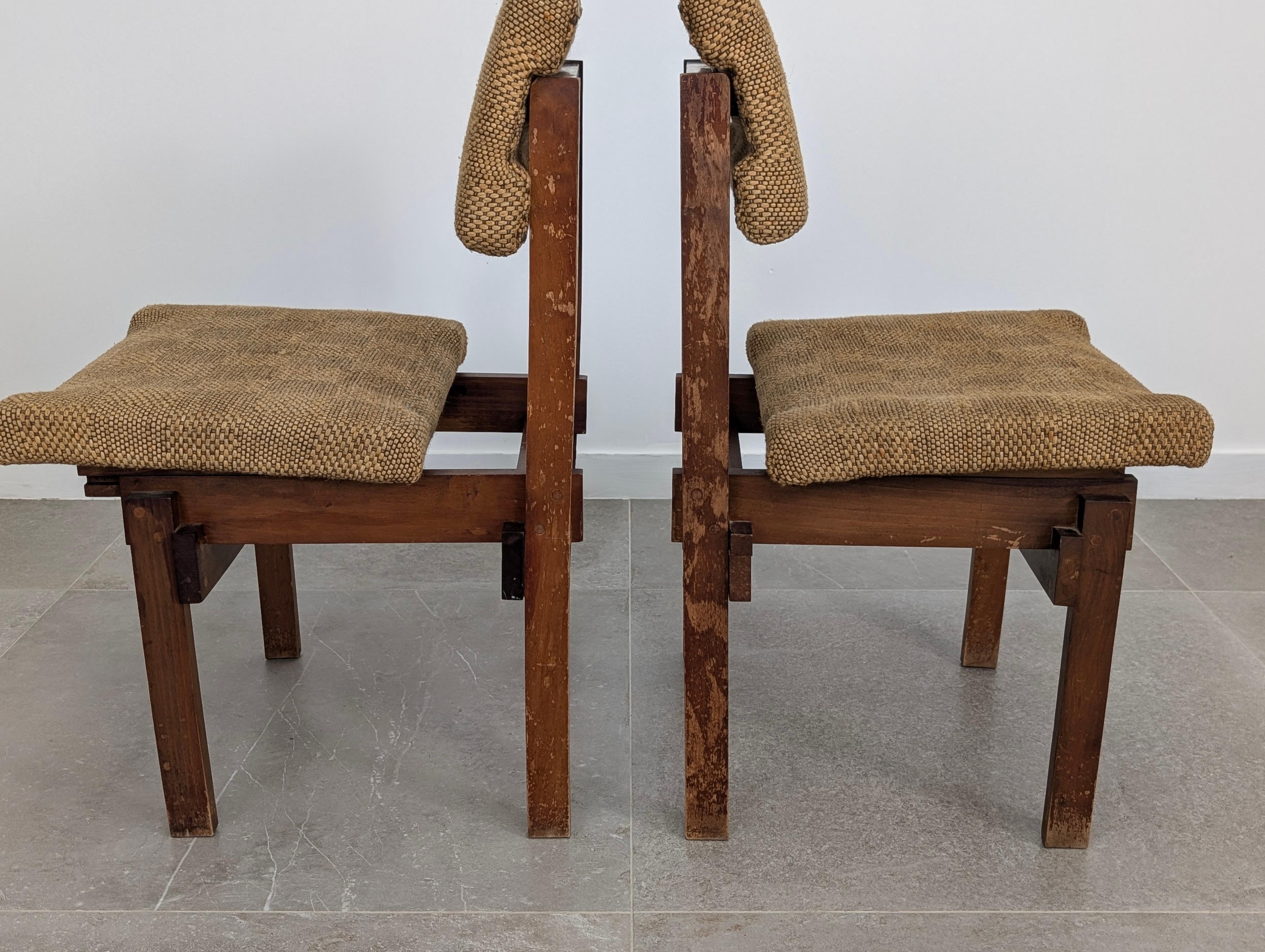Coppia di sedie in stile Rietveld con seduta e schienale regolabili, anni '50 in vendita 9