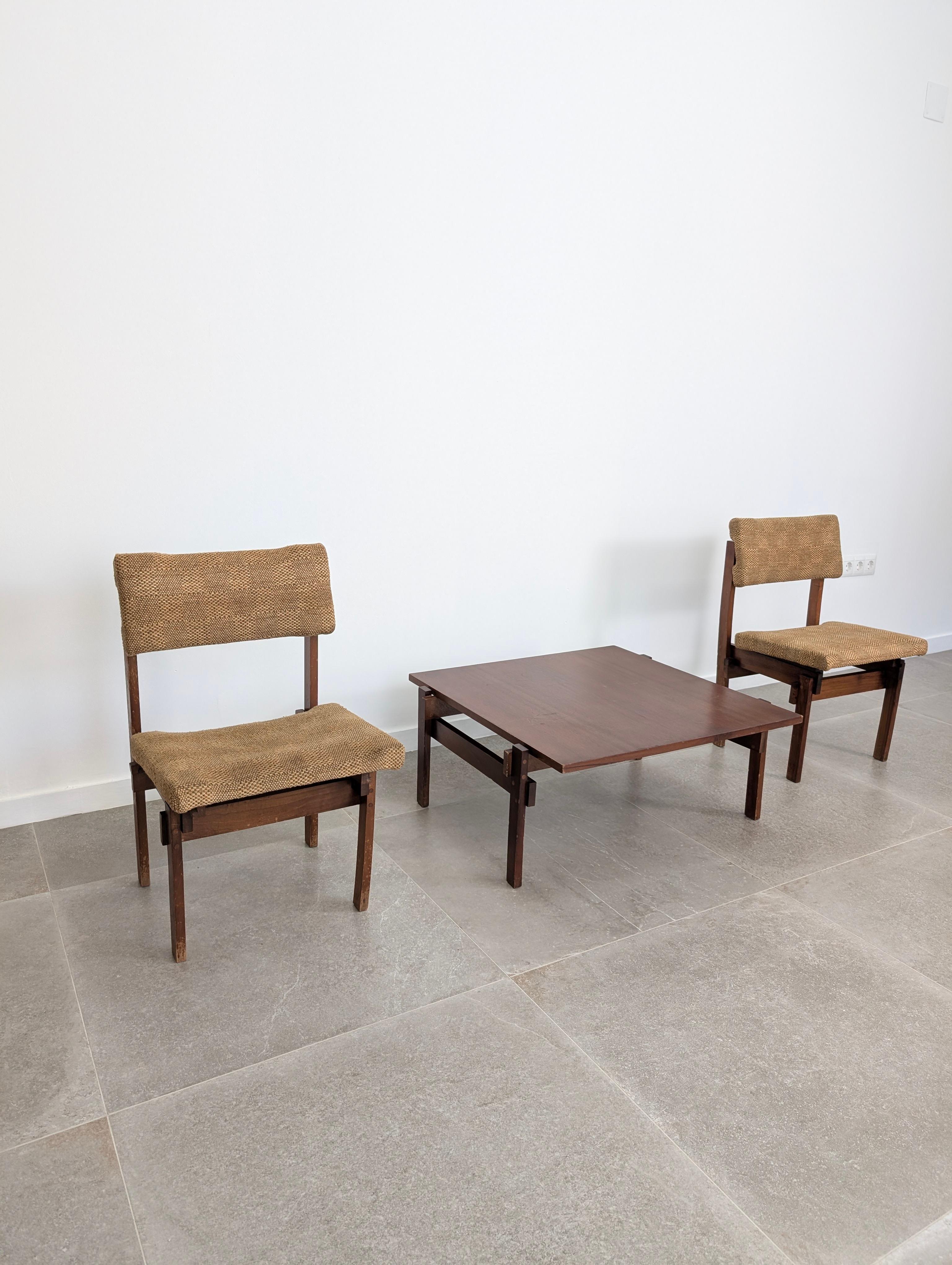Coppia di sedie in stile Rietveld con seduta e schienale regolabili, anni '50 in vendita 12
