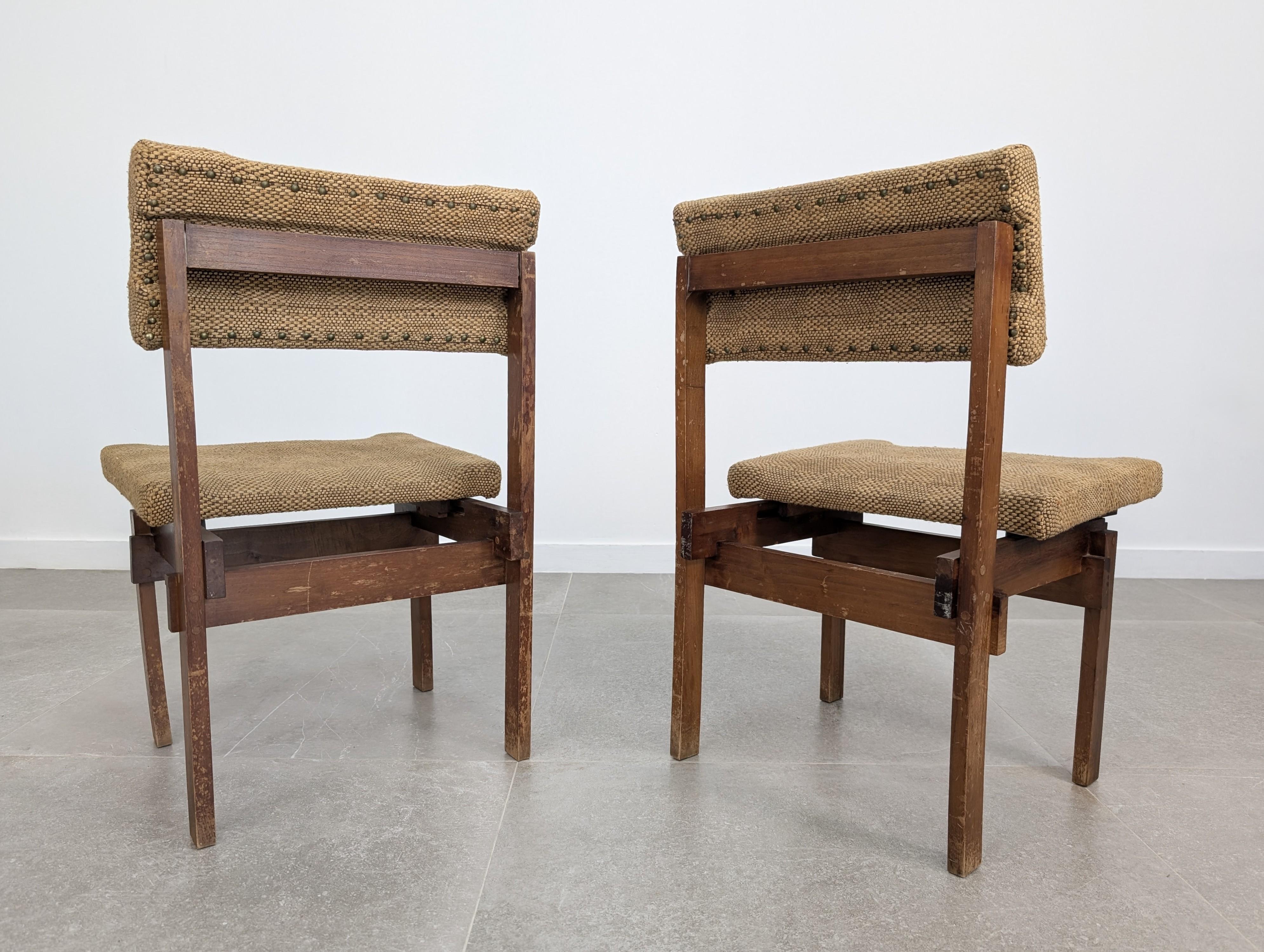Coppia di sedie in stile Rietveld con seduta e schienale regolabili, anni '50 in vendita 3