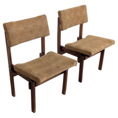 Coppia di sedie in stile Rietveld con seduta e schienale regolabili, anni '50