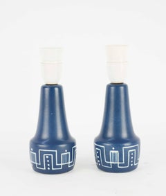 Pair of Rigmor Nielsen's Soholm Stentj of Denmark Ceramic Lamps from 1960s
