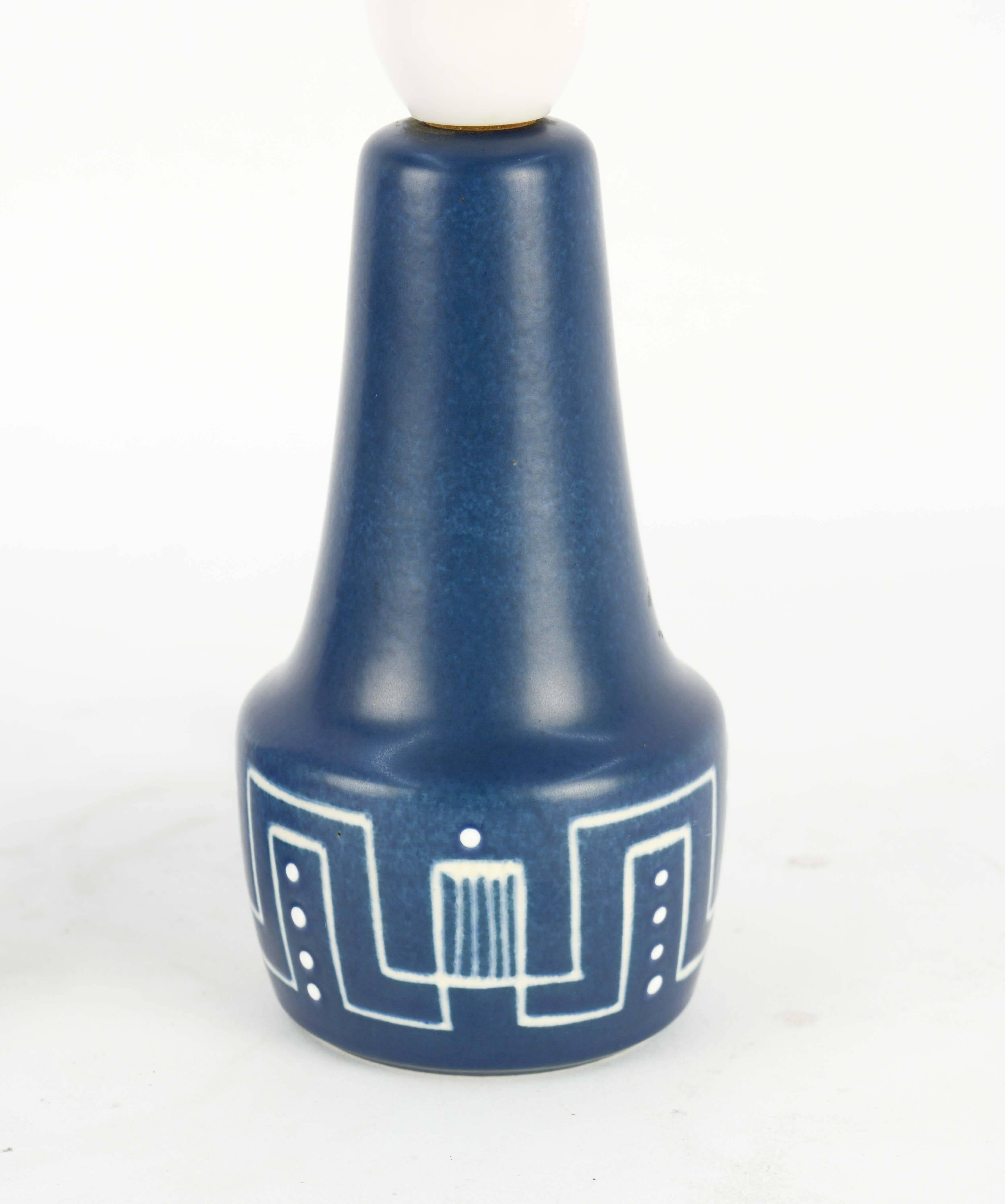 Danish Pair of Rigmor Nielsen's Soholm Stentj of Denmark Ceramic Lamps from 1960s For Sale