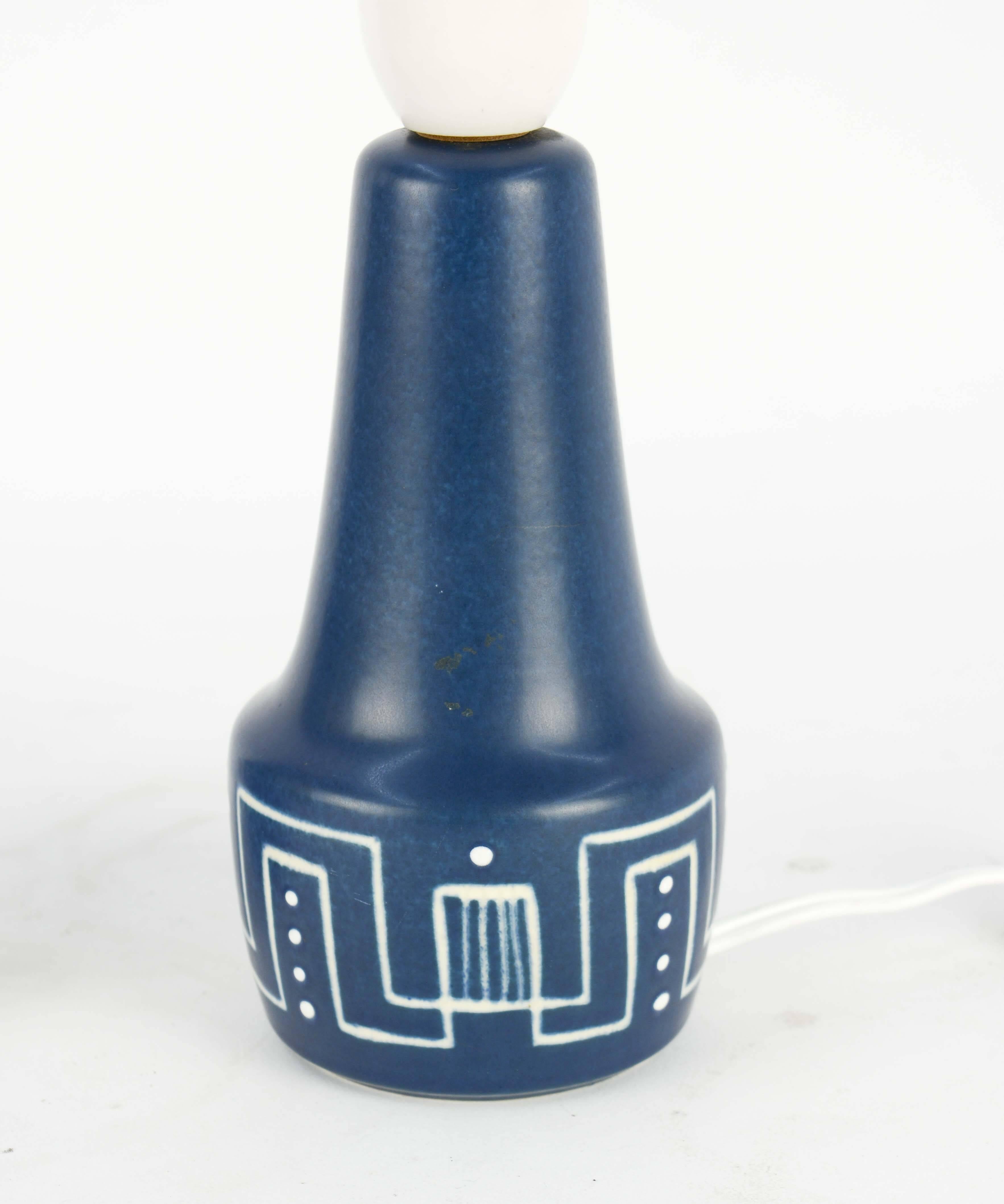 Pair of Rigmor Nielsen's Soholm Stentj of Denmark Ceramic Lamps from 1960s In Good Condition For Sale In Portland, OR
