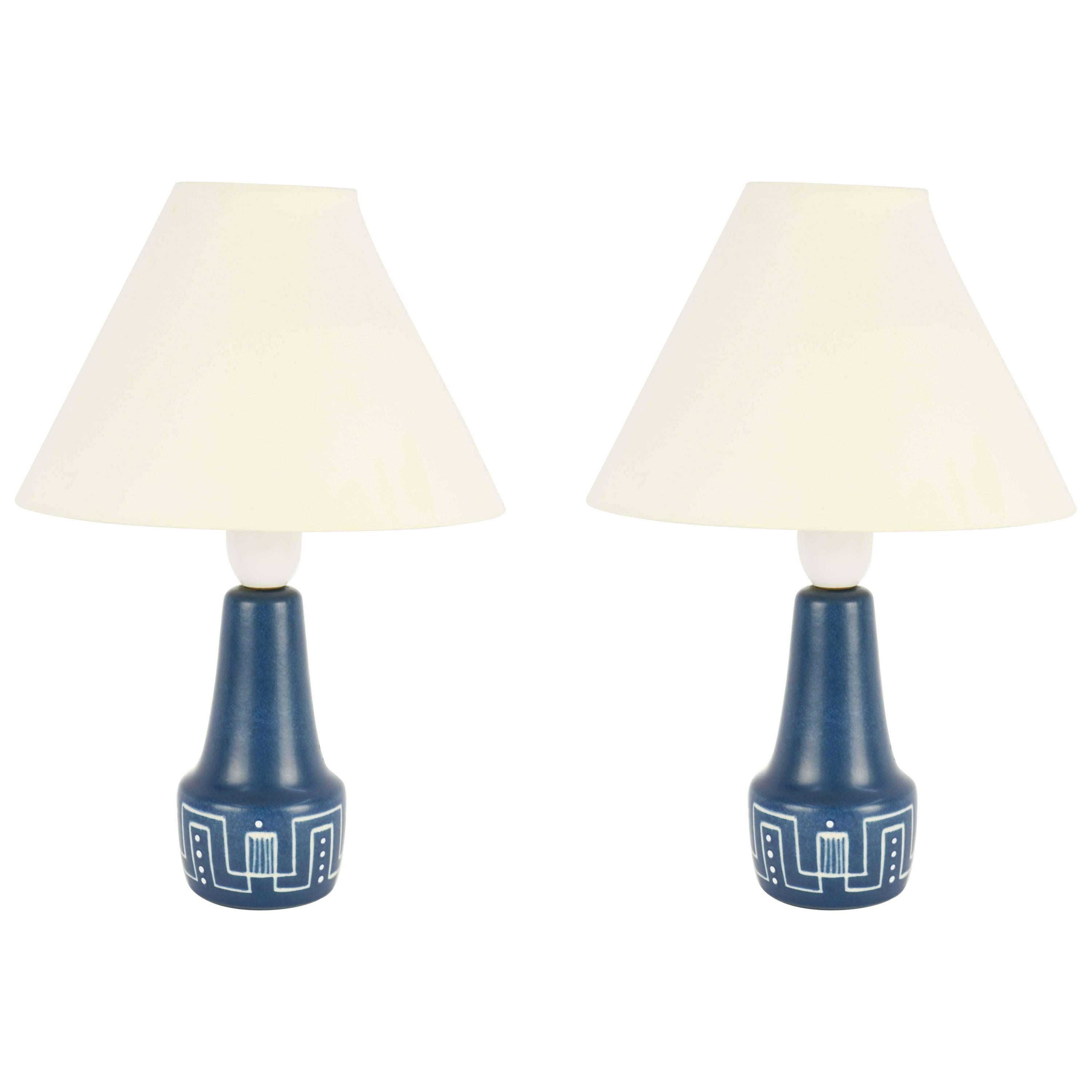 Pair of Rigmor Nielsen's Soholm Stentj of Denmark Ceramic Lamps from 1960s For Sale