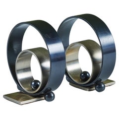 Pair of Ring Bookends by Walter von Nessen for Chase USA