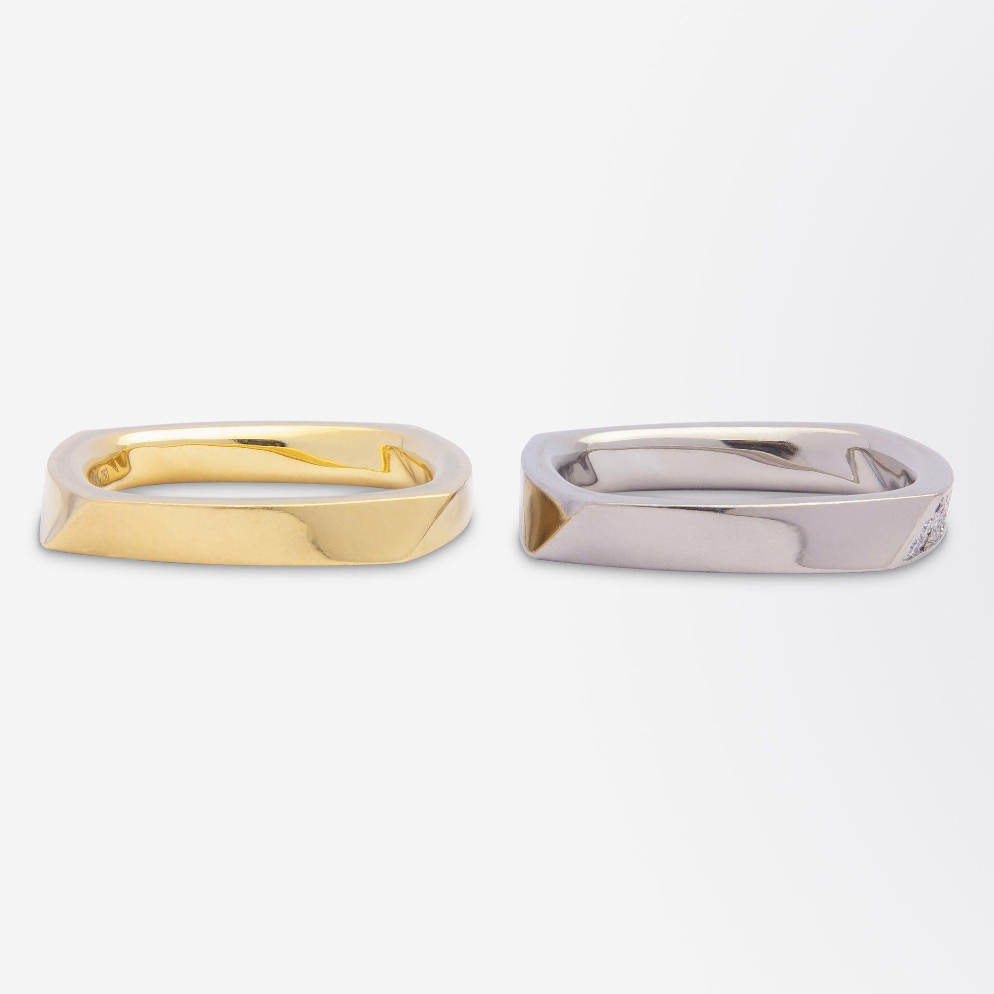 Modernist Pair of Rings by Frank Gehry for Tiffany & Co