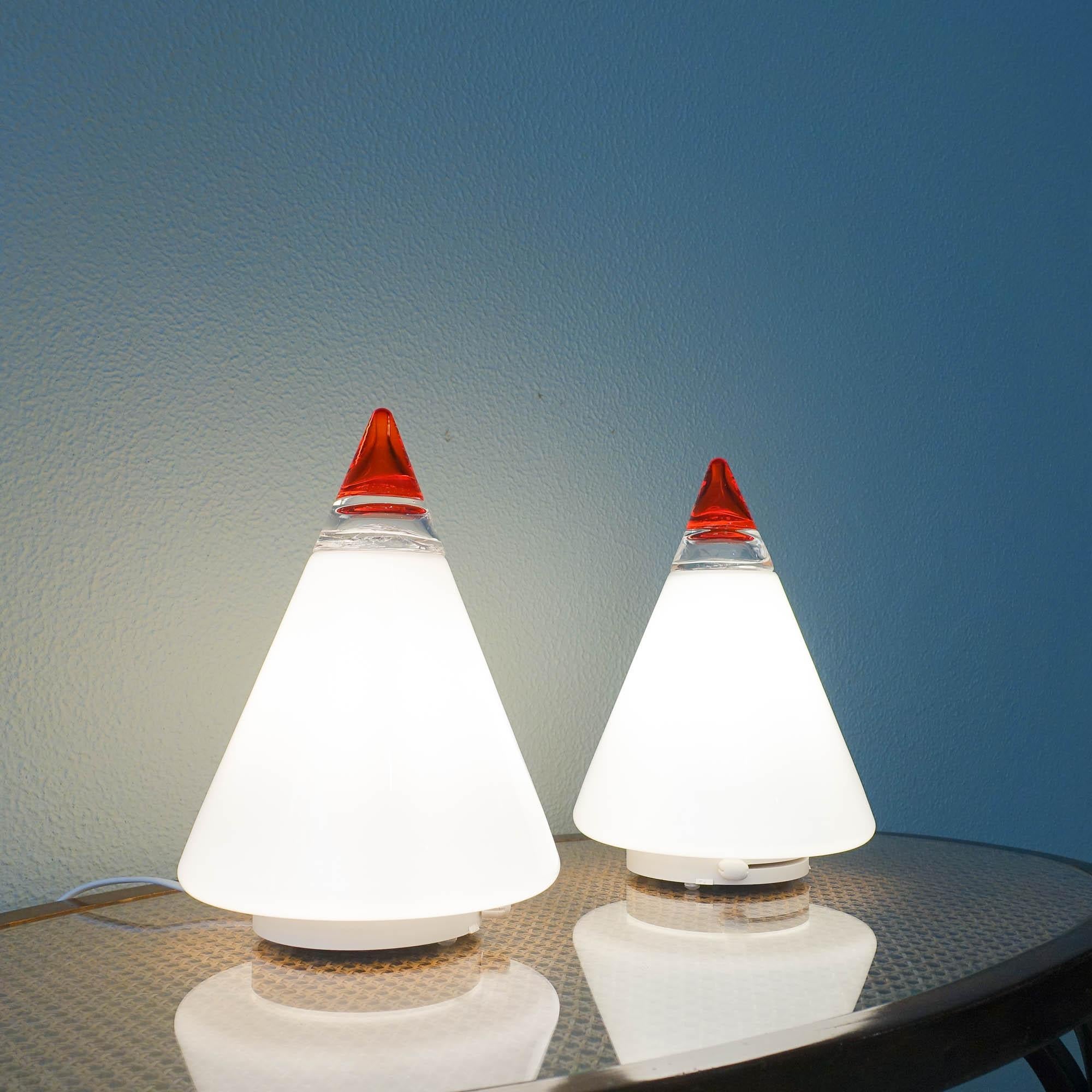 Post-Modern Pair of Rio Grande Table Lamp from Leucos, 1970s 