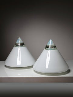 Paar Tischlampen aus Murano-Glas "Rio" von Giusto Toso für Leucos, Italien, 1970er Jahre