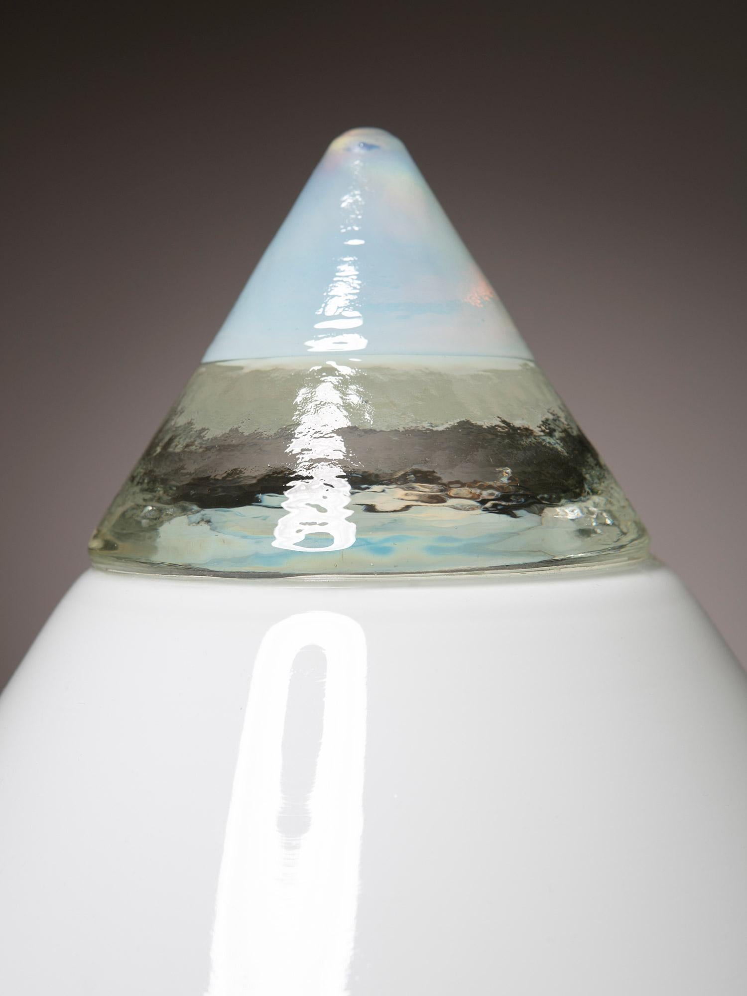 Coppia di lampade da tavolo in vetro di Murano 