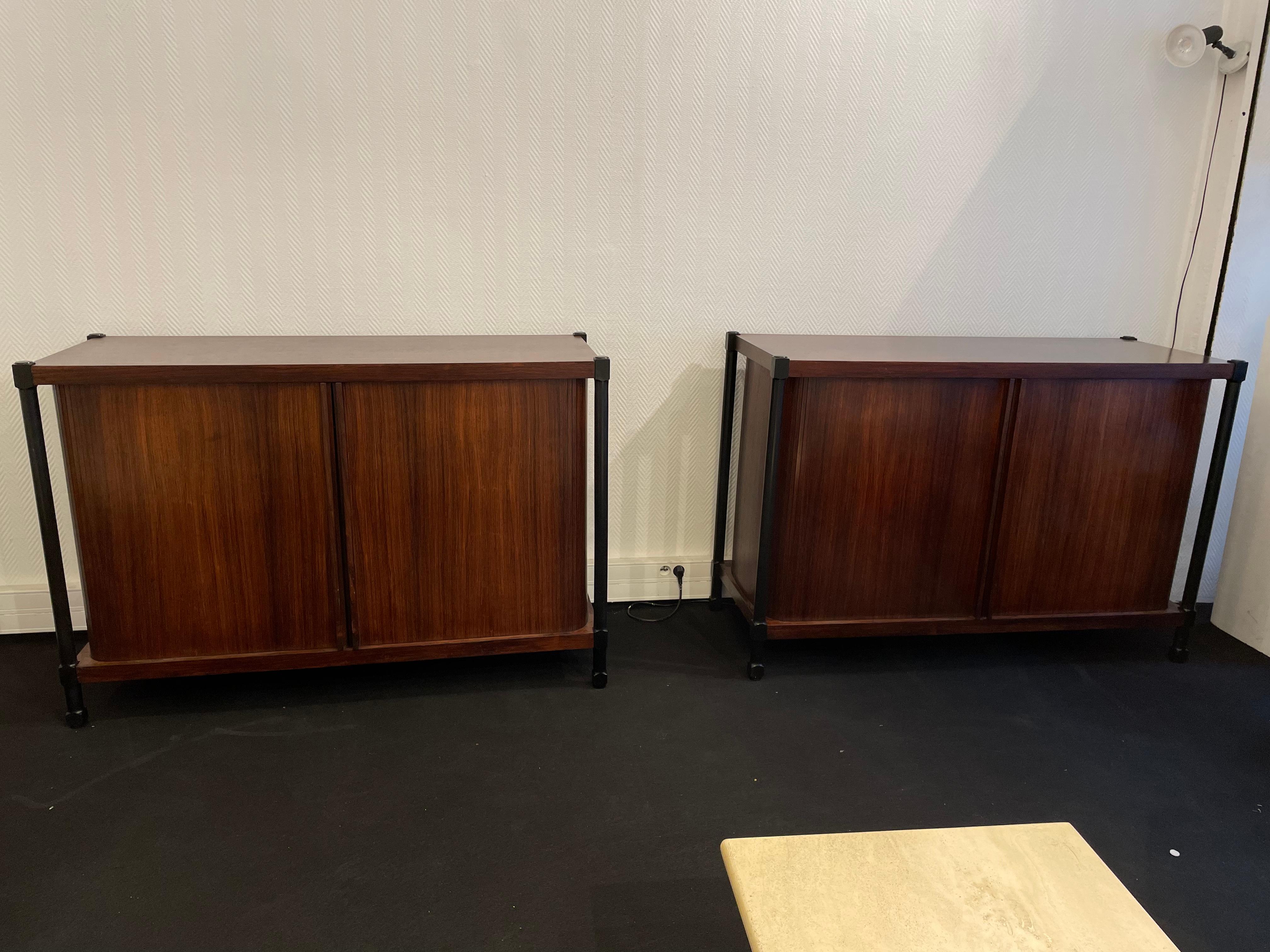 Pair of Rio Rosewood Sideboards In Good Condition For Sale In Saint-Ouen, FR