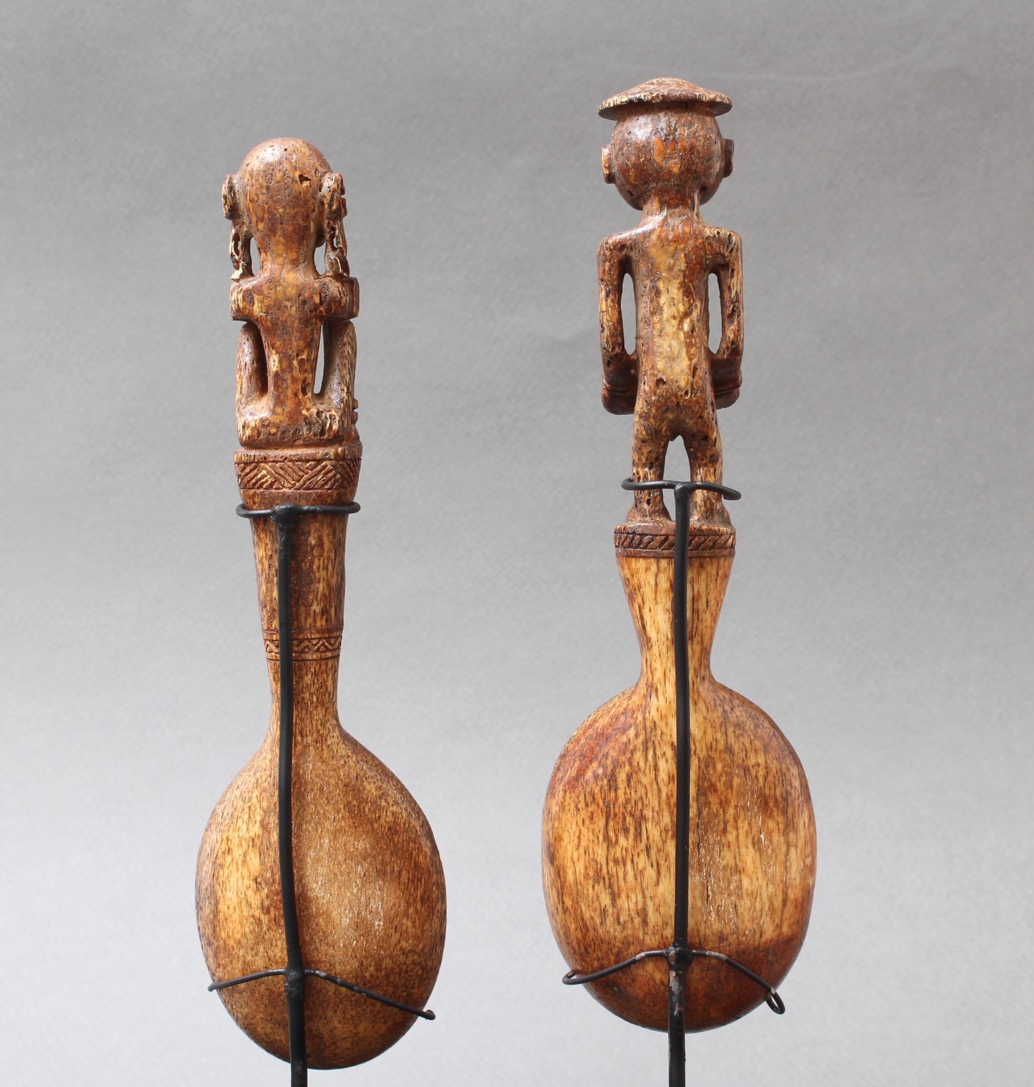 Pair of Ritual Spoons from Timor Island, circa 1950s For Sale 2