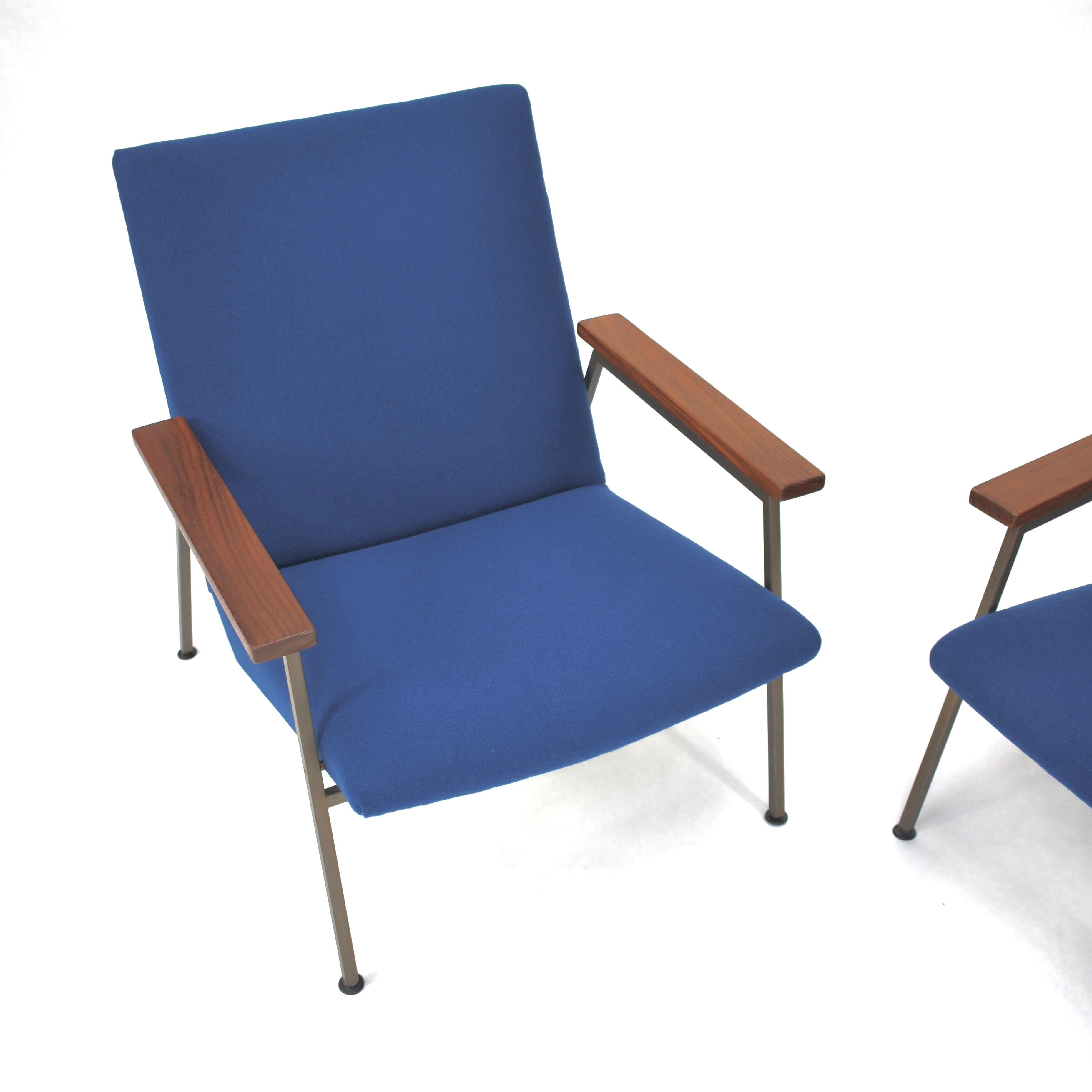 Pair of Rob Parry Lounge Armchairs with New Kvadrat Upholstery, circa 1950 1