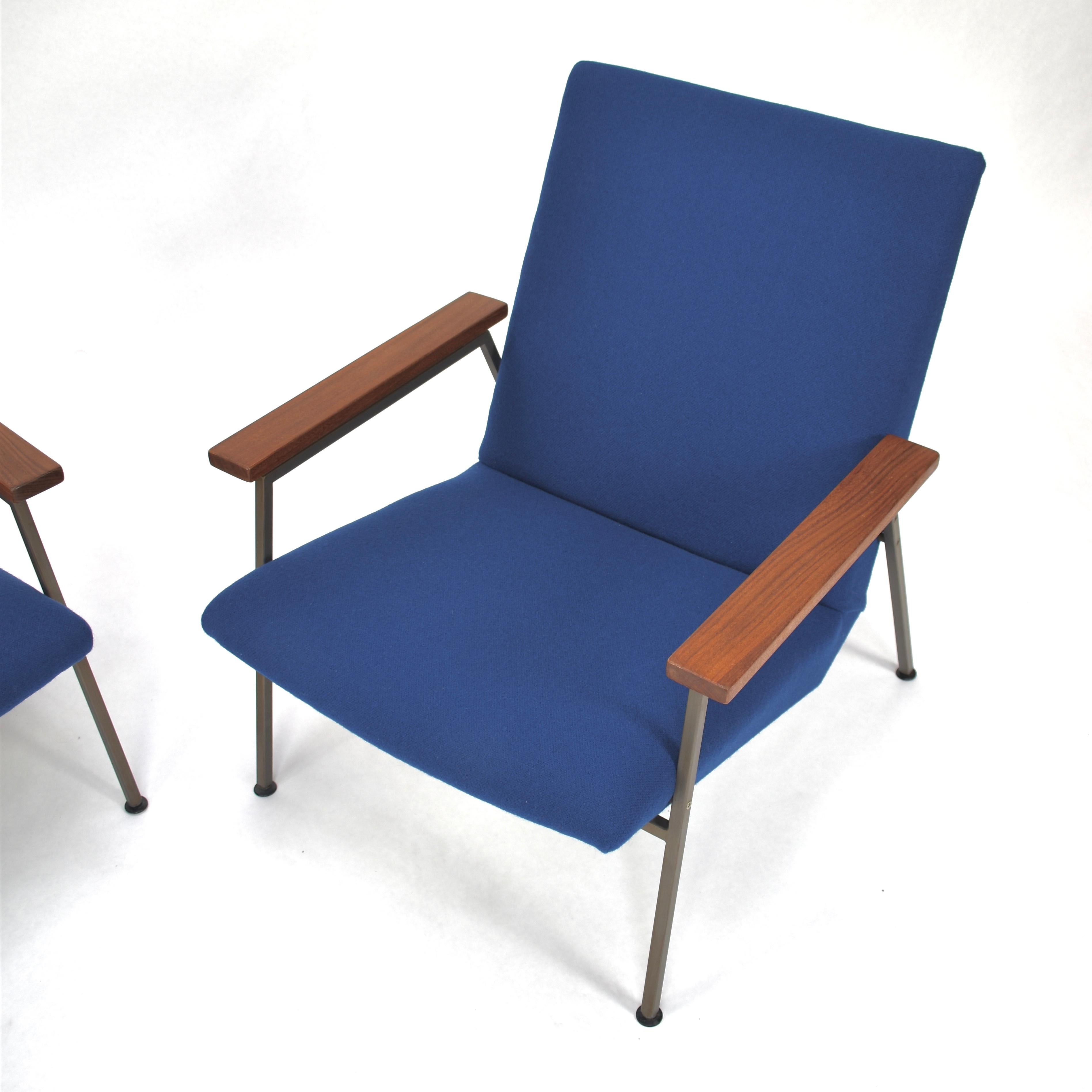 Pair of Rob Parry Lounge Armchairs with New Kvadrat Upholstery, circa 1950 2