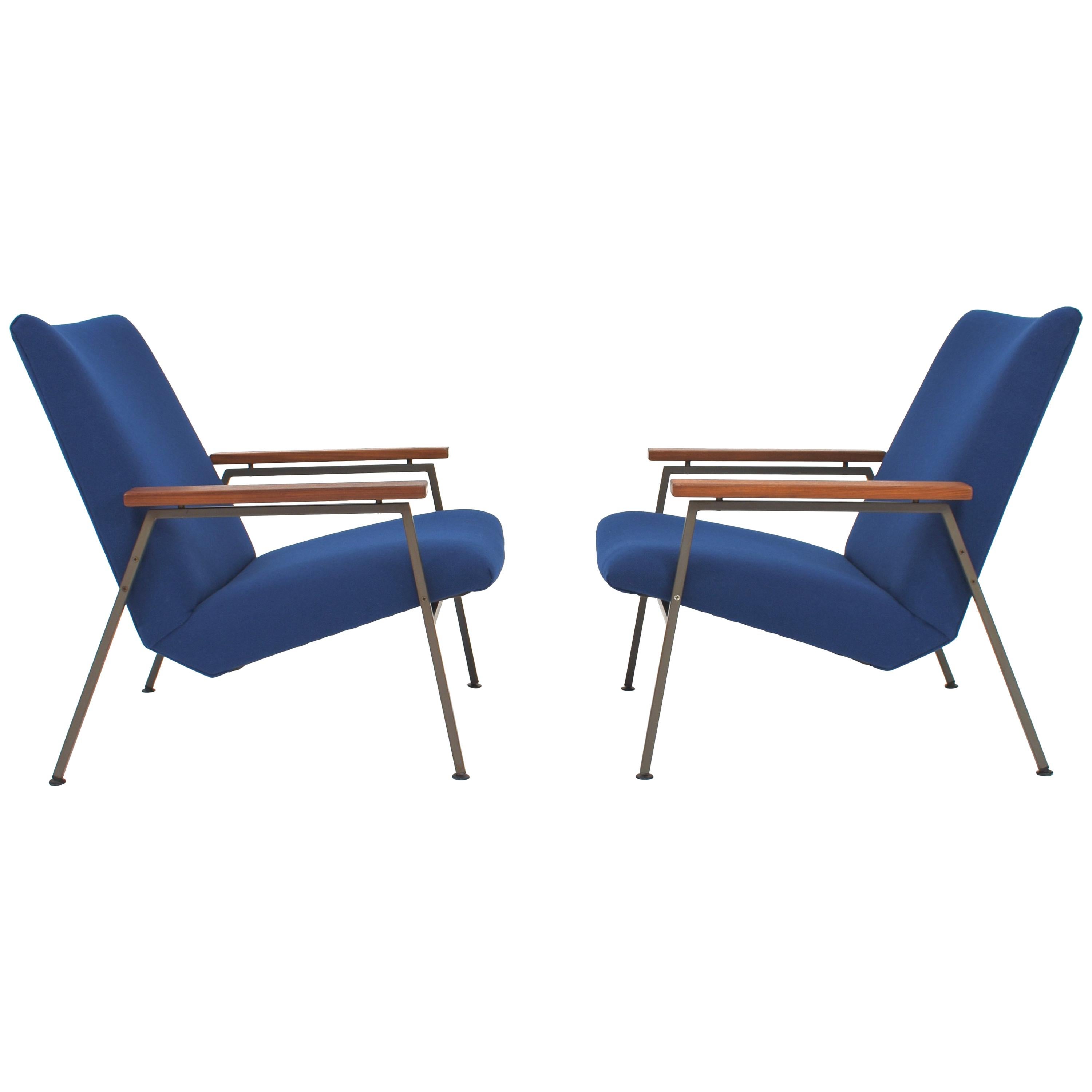 Pair of Rob Parry Lounge Armchairs with New Kvadrat Upholstery, circa 1950